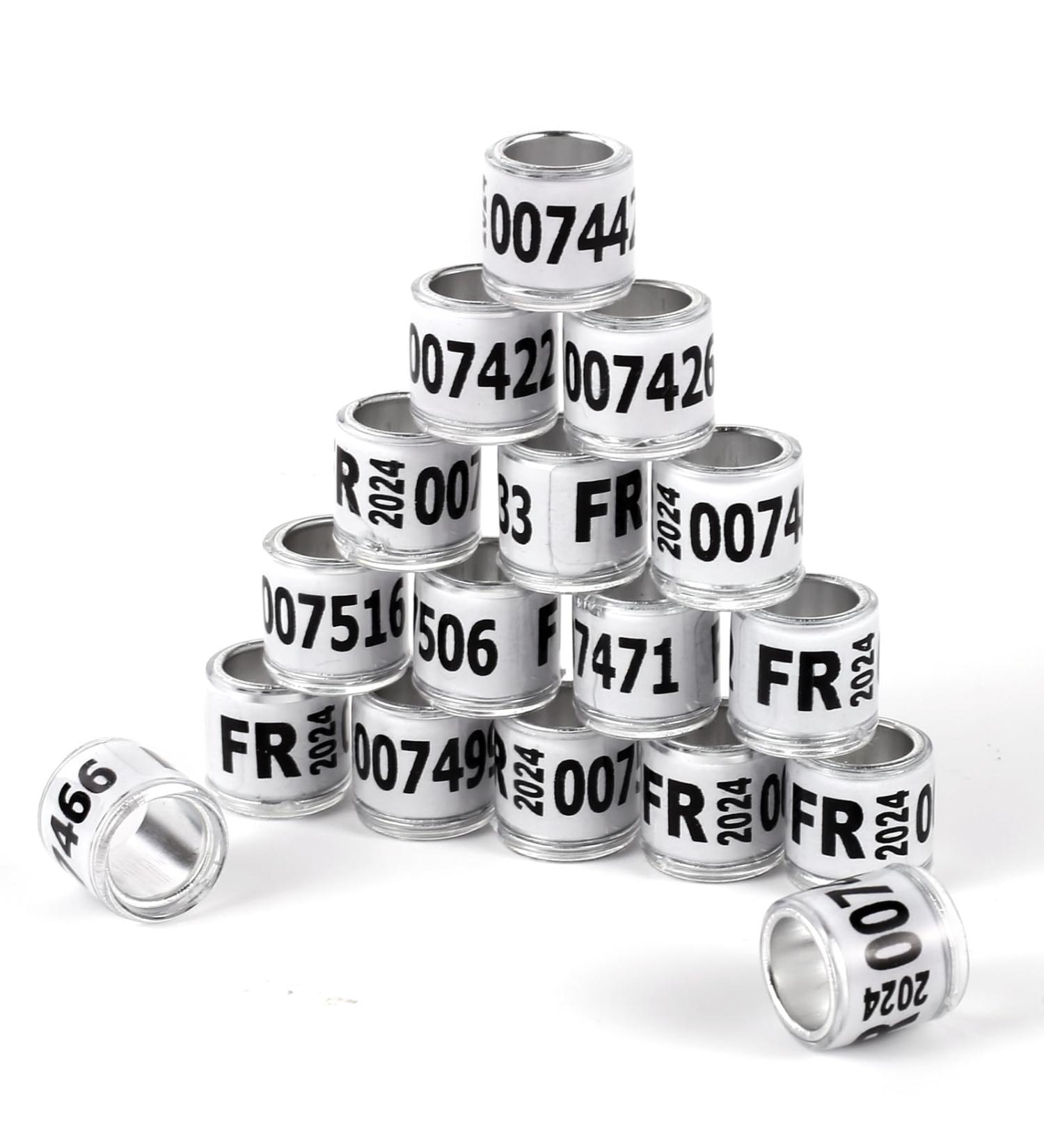 100 Multicolor Aluminum Pigeon Leg Rings - 2024 Training Footrings for Bird Identification - Buy Online on GoSupps.com