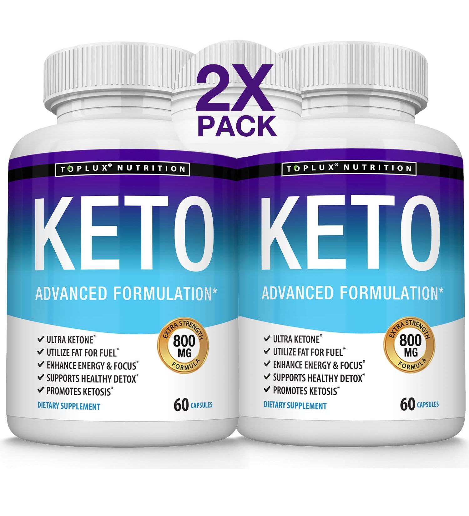 Toplux Keto Pills - Natural Ketosis Support for Energy & Focus | Ketogenic Diet Supplement Perfect for Men & Women | 60 Capsules - Buy Online on GoSupps.com