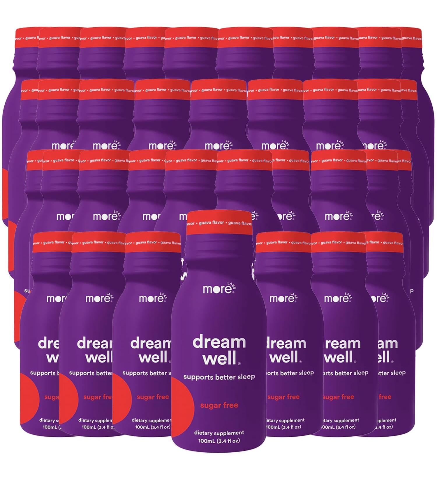 More Labs Dream Well Holistic Sleep Shot Drink 36 Pack | Non-Habit Forming | Lemon Balm Melatonin and Glycine | Sleep Support Solution - Buy Online on GoSupps.com
