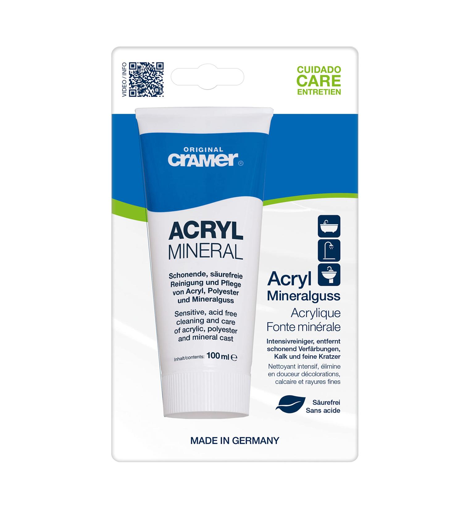 CRAMER Acrylic Star Polish 2-in-1 100ml | Acid-Free Cleaner for Acrylic Polyester Fiberglass & Bathroom Use - Buy Online on GoSupps.com