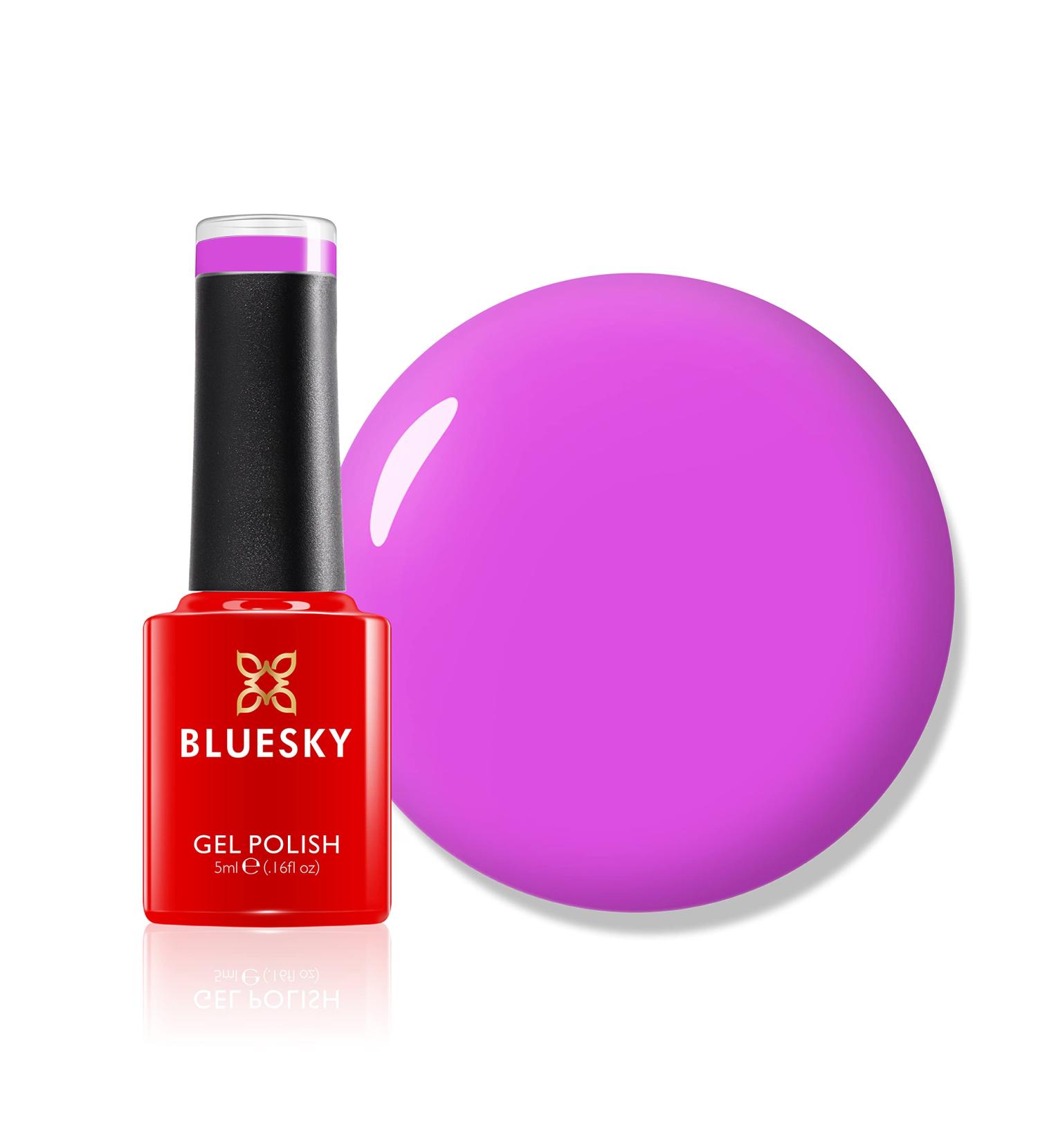 Bluesky Gel Nail Polish Fresh Mini Neon21 Pink Lilac Purple Long Lasting Chip Resistant 5 ml Requires Drying Under UV LED Lamp Neon Pink 5 ml (Pack of 1) - Buy Online on GoSupps.com