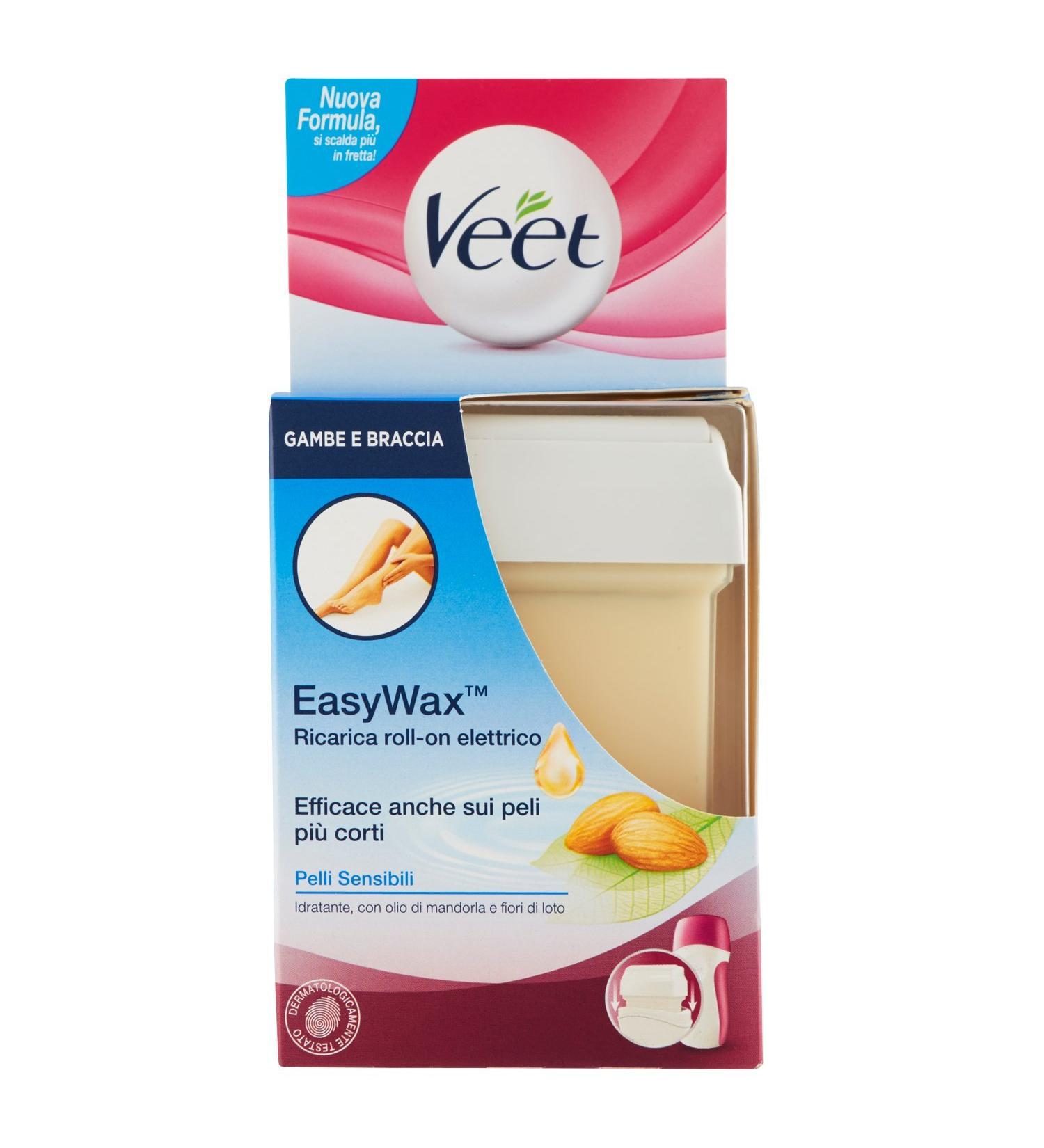 Veet EasyWax Reload Electric Roll-On Sensitive Skin Body Care Wax 50ml with Almond Oil - Buy Online on GoSupps.com