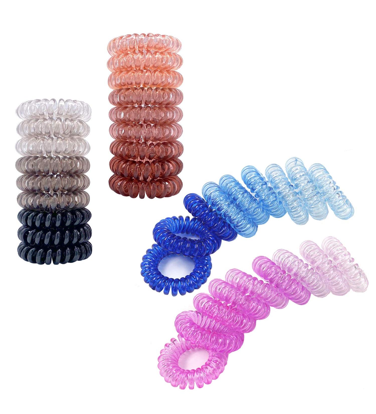 36pcs Spiral Hair Bands - Telephone Cord Hair Spirals & Ponytail Holders for Women | Durable & Stylish Hair Accessories - Buy Online on GoSupps.com