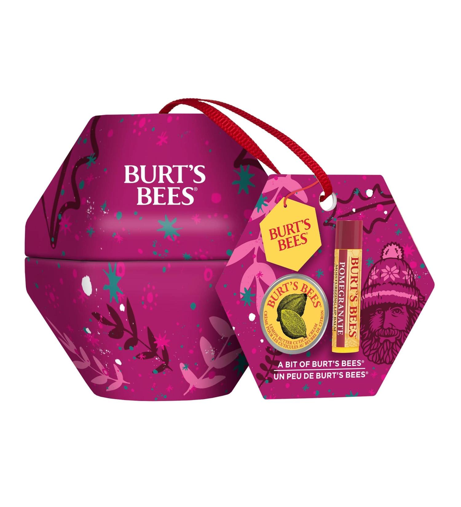 Shop Burt's Bees 2-Part Moisturizing Gift Set | Natural Pomegranate Lip Balm & Lemon Butter Cream - Perfect for Hydration - Buy Online on GoSupps.com