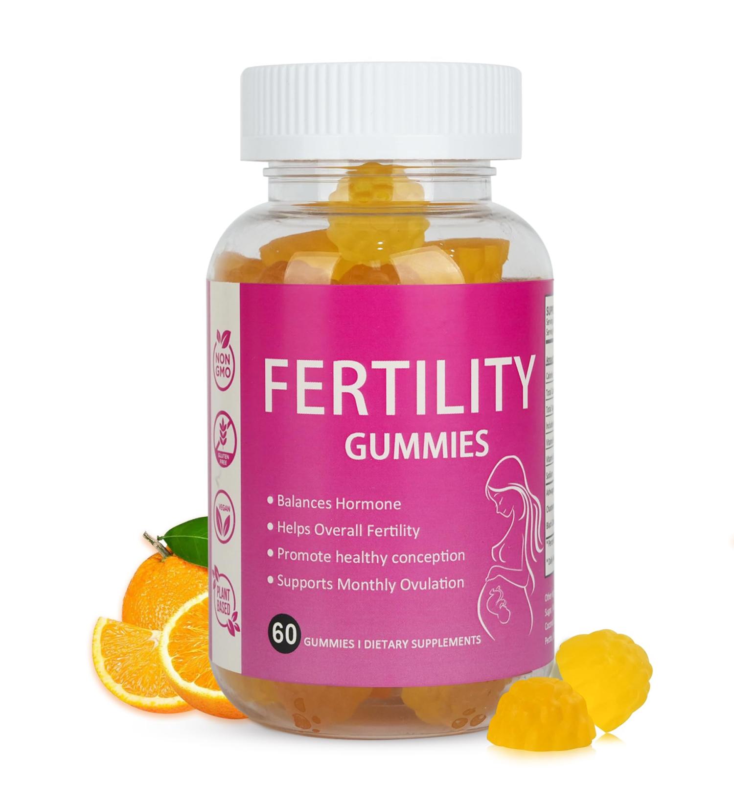 Laicuherb Fertility Support Gummies for Women Hormonal Balance & Conception Support, Prenatal Vitamins with Myo-Inositol & Pantothenic Acid, Fertility Gummies for Women Get Pregnant Fast, 60 Count - Buy Online on GoSupps.com