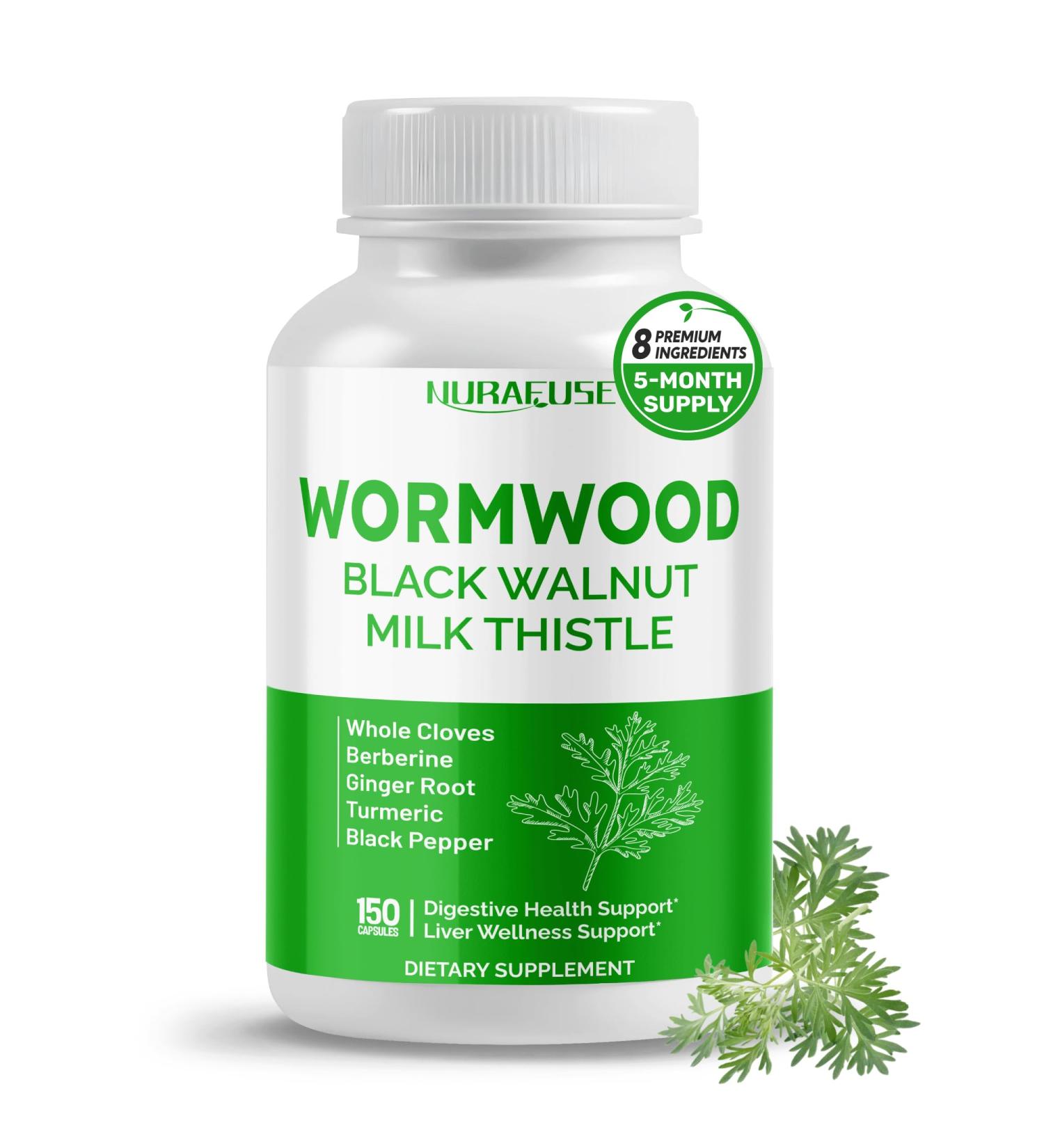 Wormwood Whole Cloves Milk Thistle with Other Herbs - Support Digestive Health Liver Wellness - Made and Tested in The USA 150 count (pack of 1) - Buy Online on GoSupps.com