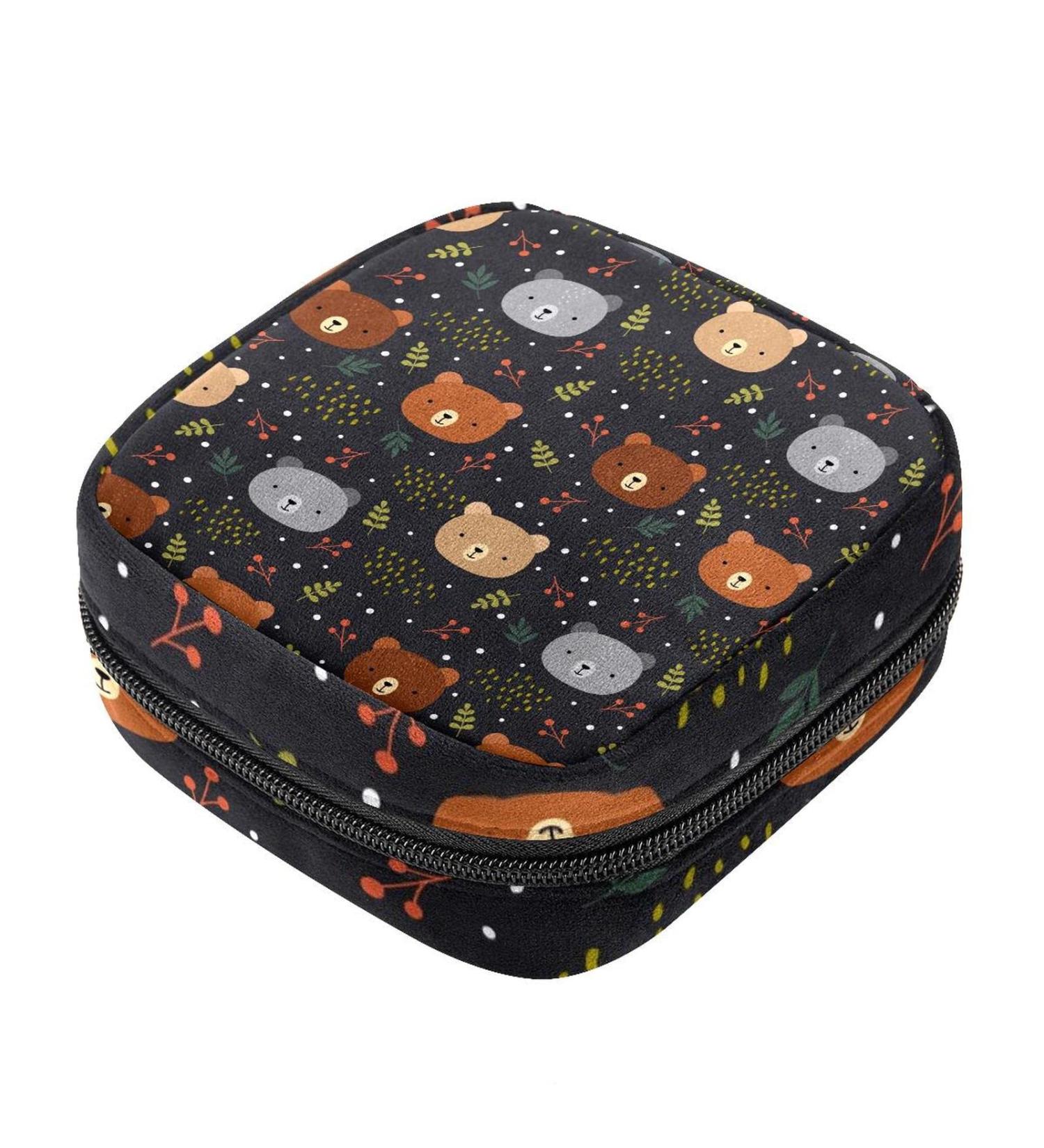 Portable Cute Bear Napkin Storage Bags for Women & Teens | Menstrual Cup & Breastfeeding Pillow Holder - Buy Online on GoSupps.com