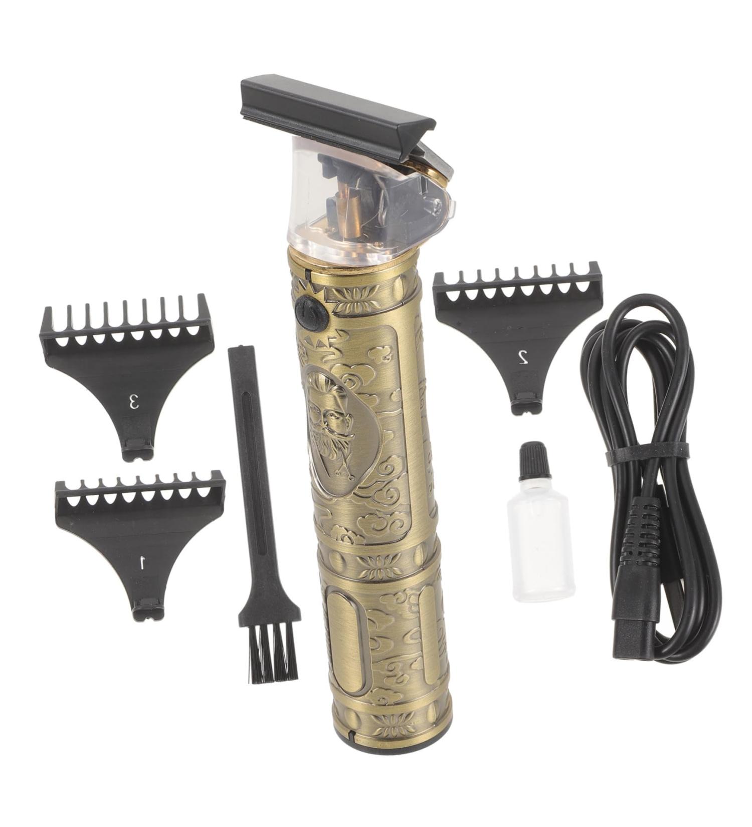 MERRYHAPY Oil Head Scissor Buddha Hair Clipper Set - Retro USB Charging Razor for International Shipping - Buy Online on GoSupps.com