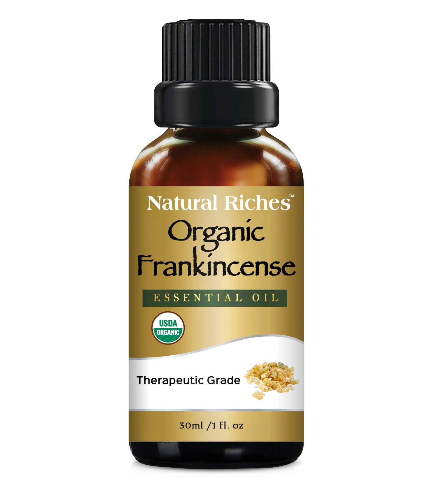 Natural Riches Organic Frankincense Essential Oil - 100% Pure Therapeutic Grade - 30ml - Buy Online on GoSupps.com