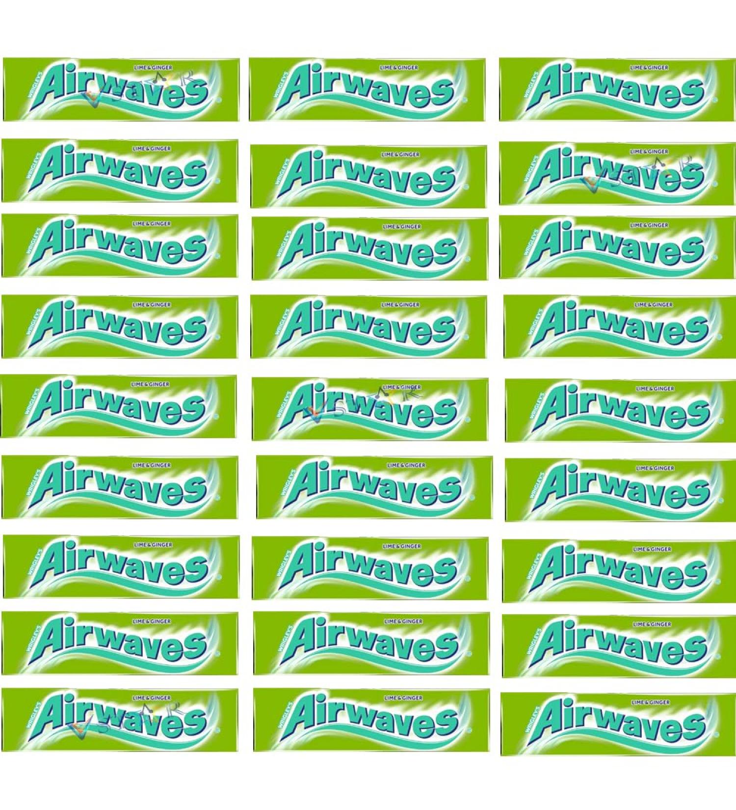 Wrigley s Airwaves Menthol Eukaliptus Lime & Ginger & Cool Cassis Chew gum -14g (Pack of 10 Lime & Ginger)