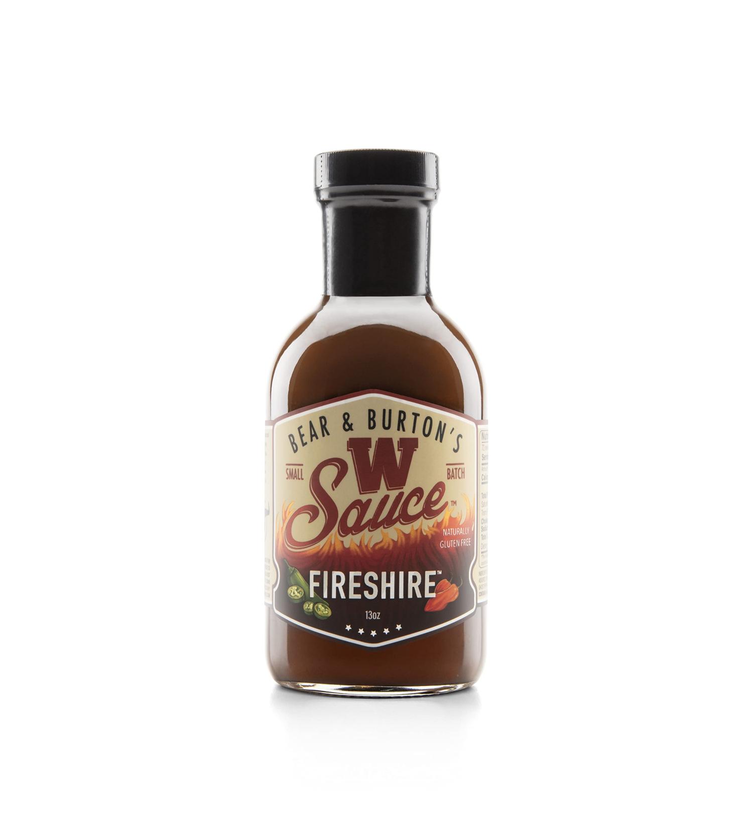 Bear & Burton's W Sauce, Fireshire - Pack of 1 13 Fl Oz (Pack of 1)