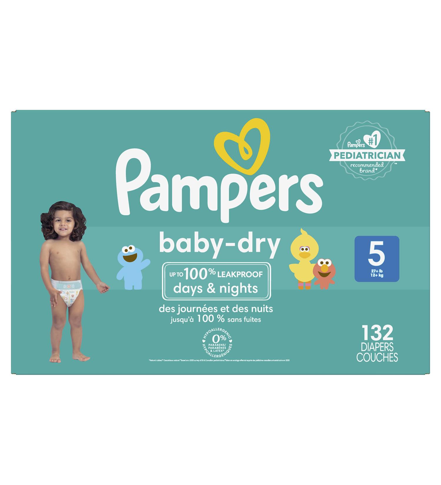 Pampers Baby Dry Diapers Size 5 132 Count Leakproof days & nights - Buy Online on GoSupps.com