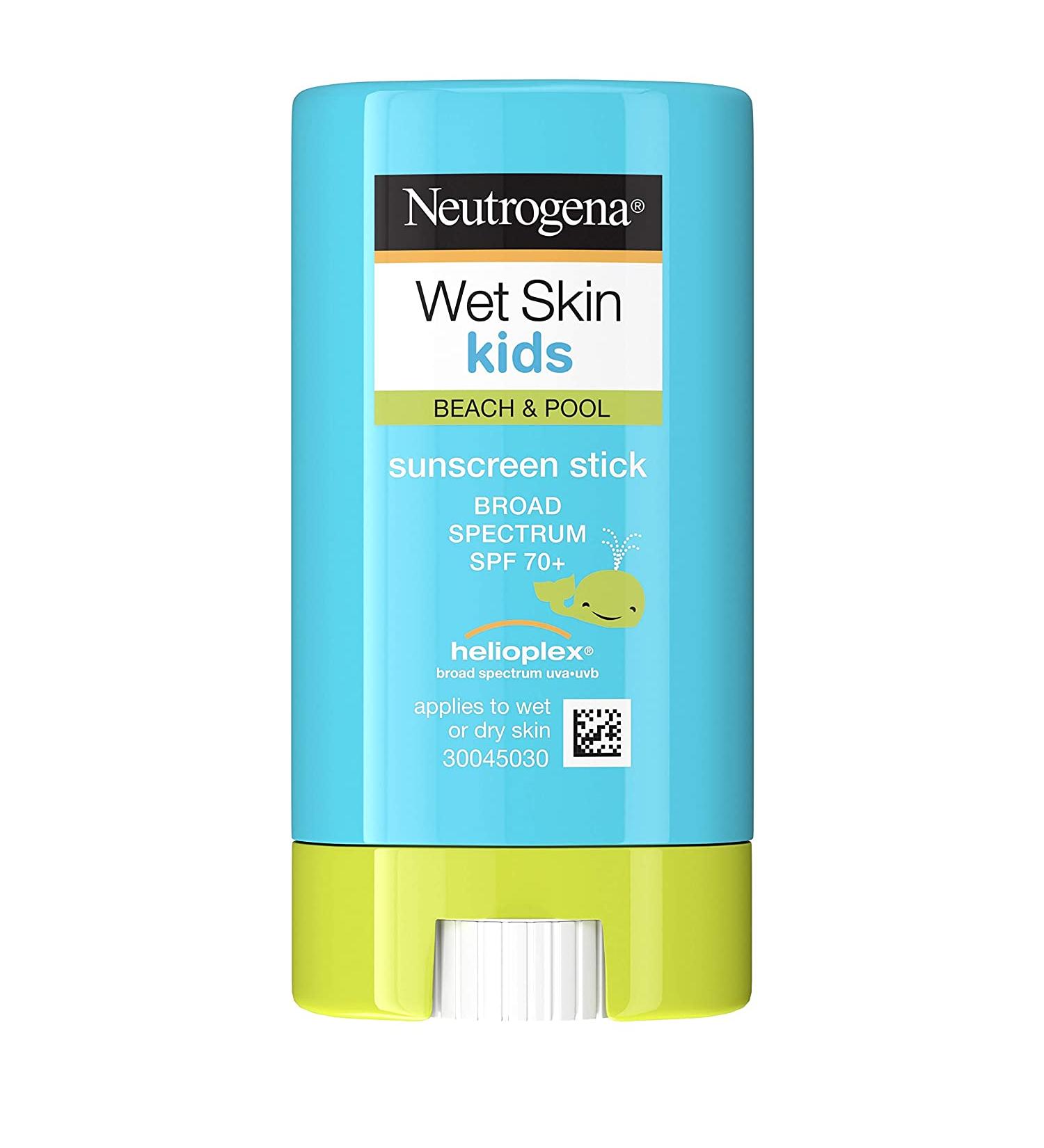 Neutrogena Wet Skin Kids Sunscreen Stick SPF 70 - Water Resistant, Face & Body - 0.47 oz - Buy Online on GoSupps.com