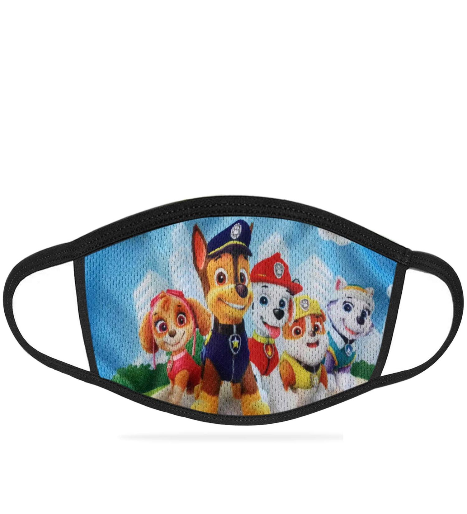 YNR Kids Boys Girls Face Mask Washable Breathable Reusable Mouth Protection Fun Printable Paw Petrol