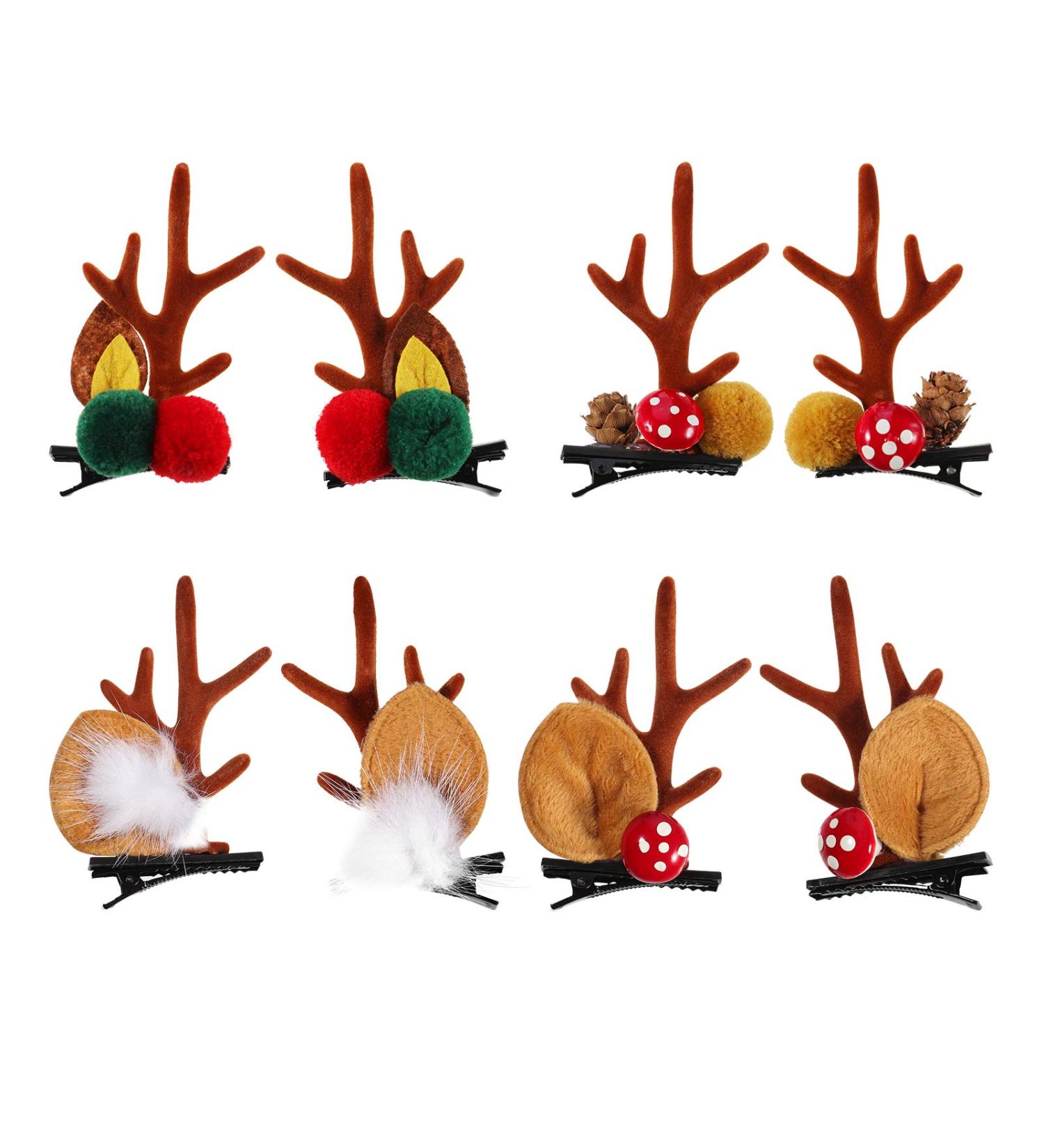 Beaupretty Christmas Deer Antlers Hair Clips for Couples - Cute Holiday Headgear & Hairpins for Kids | Merry Christmas Party Accessories - Buy Online on GoSupps.com