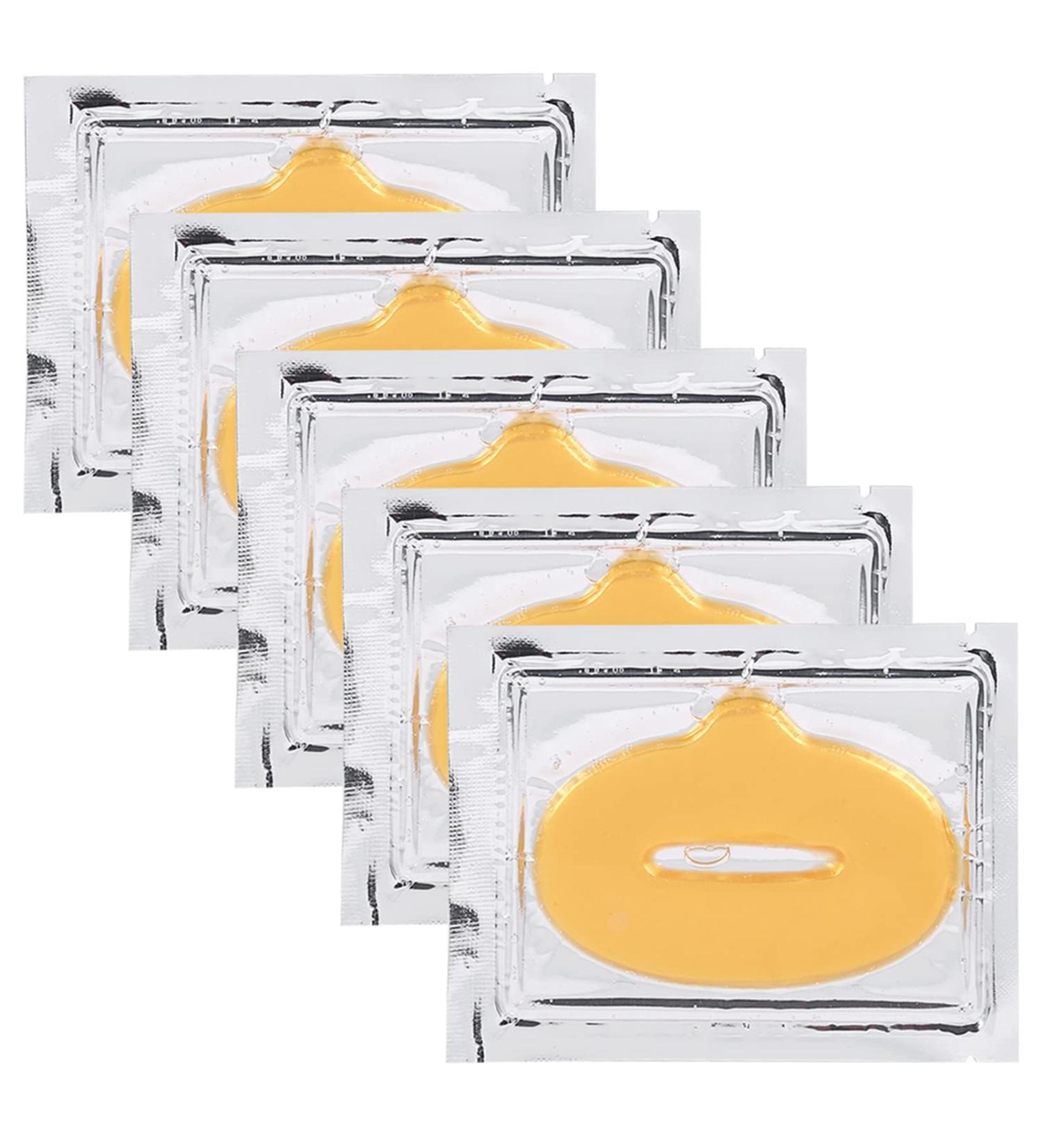 Moisturizing Lip Mask Set - 5 Collagen Crystal Films for All Ages | Hydrating & Peeling Essence - Buy Online on GoSupps.com