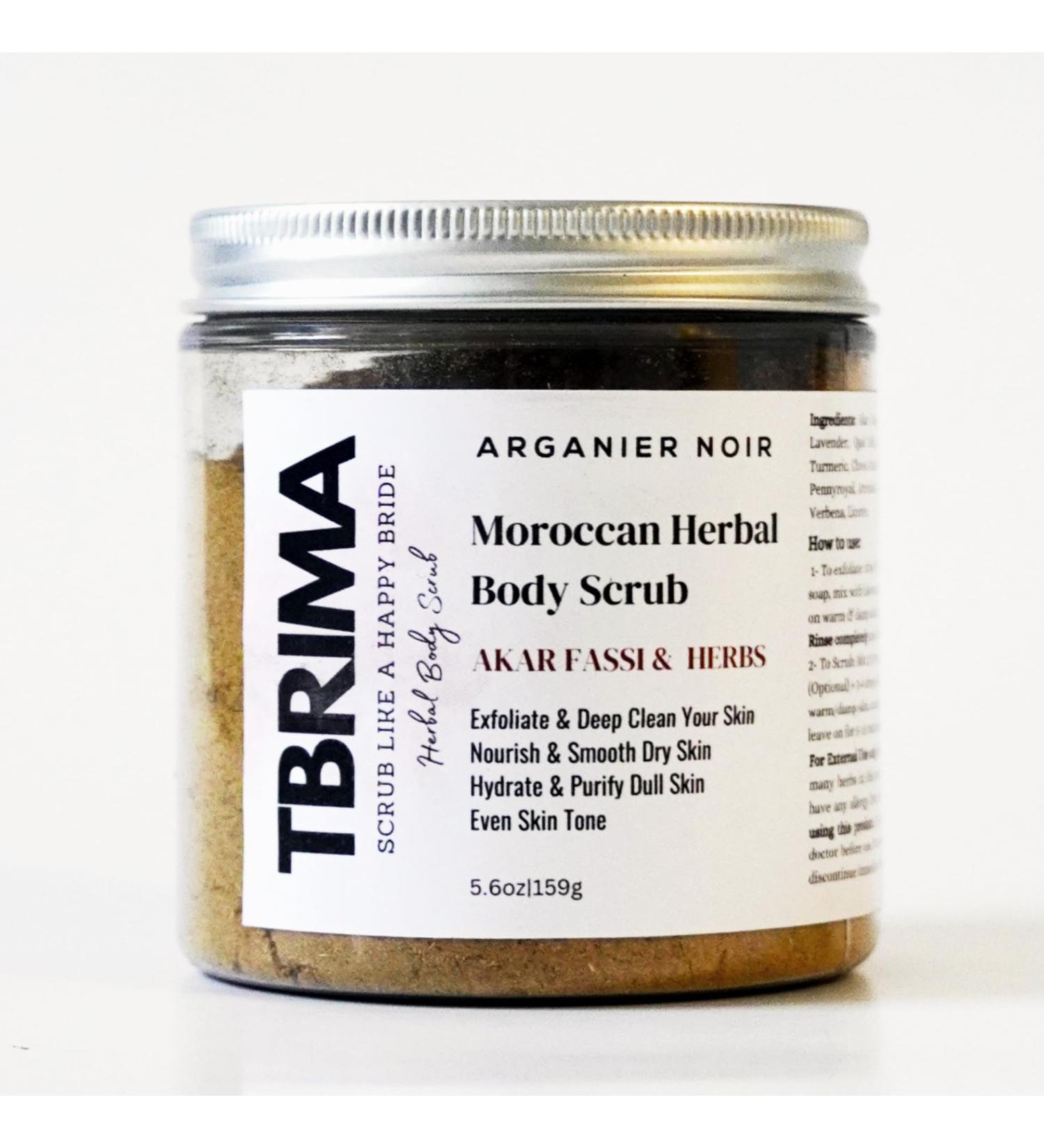 Aker Fassi Tbrima Moroccan Herbal Body Scrub Blend of Herbs and Poppy petals to Exfoliate Purify and Even Skin Tone. - Buy Online on GoSupps.com