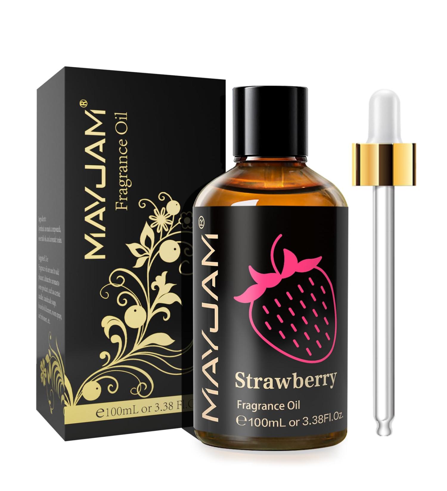 MAYJAM Strawberry Oil 100ml - Premium Fragrance Oil for Diffusers & Aromatherapy | Ideal for Home & Oil Burners - Buy Online on GoSupps.com