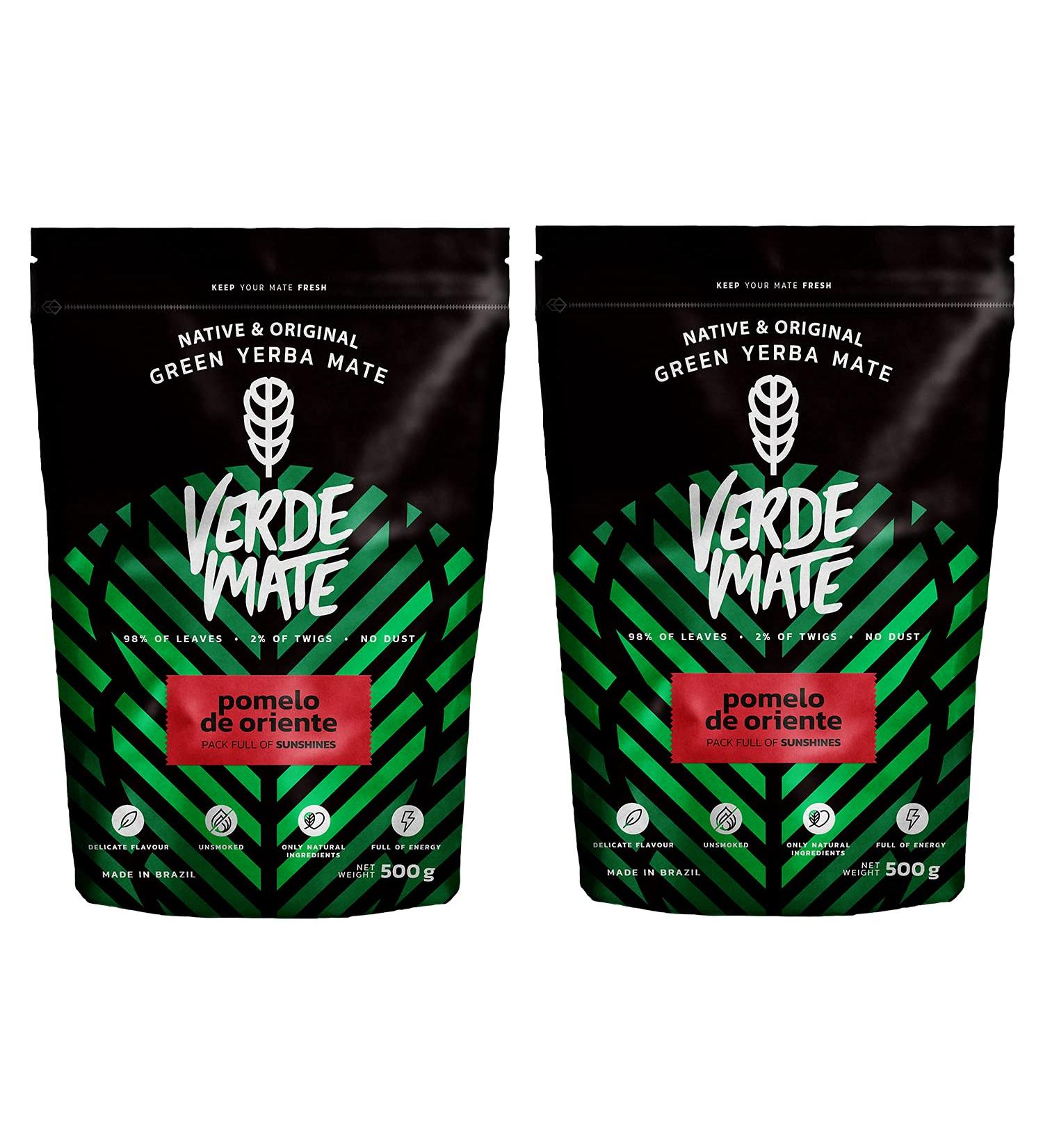 Yerba Mate Verde Mate Green Pomelo De Oriente Verde Mat Vert Pamplemousse L'orient Yerba Mate du Br sil Yerba mate fruit e Sans gluten non pas s ch e par fum e (1000g (2x500g)) - Buy Online on GoSupps.com