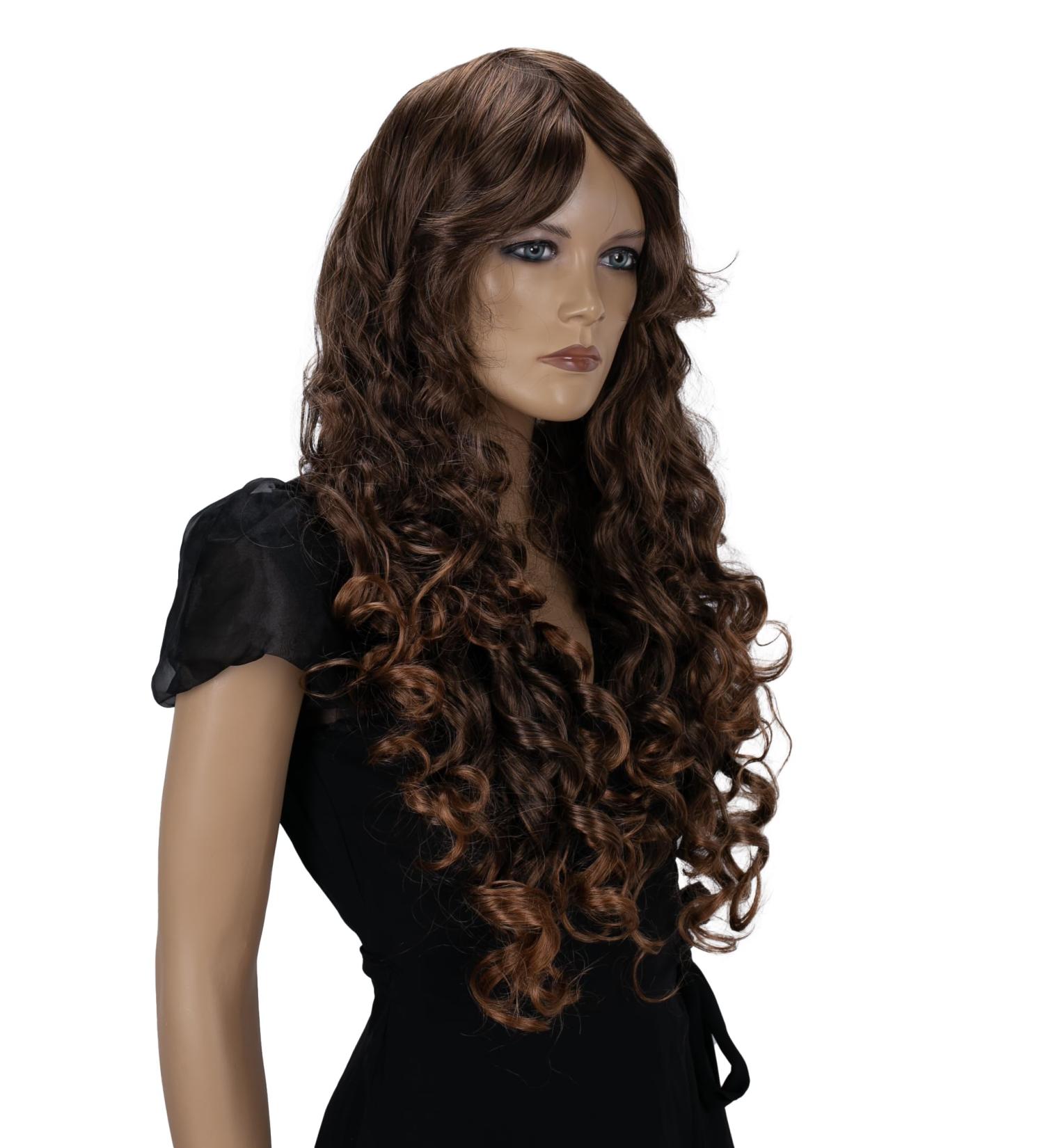 CAISHA Chocolate Brown Wig - Mardi Gras Cosplay Party Long Hair - PP9 #3T30 - Buy Online on GoSupps.com