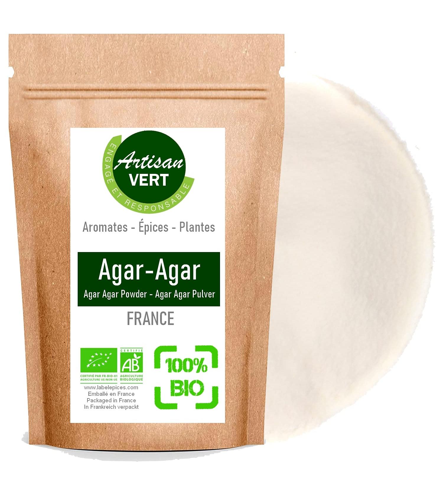 Agar Agar Vegetable Natural Gelatin Powder Food Gelling Agent - Artisan du Vert (100g) - Buy Online on GoSupps.com