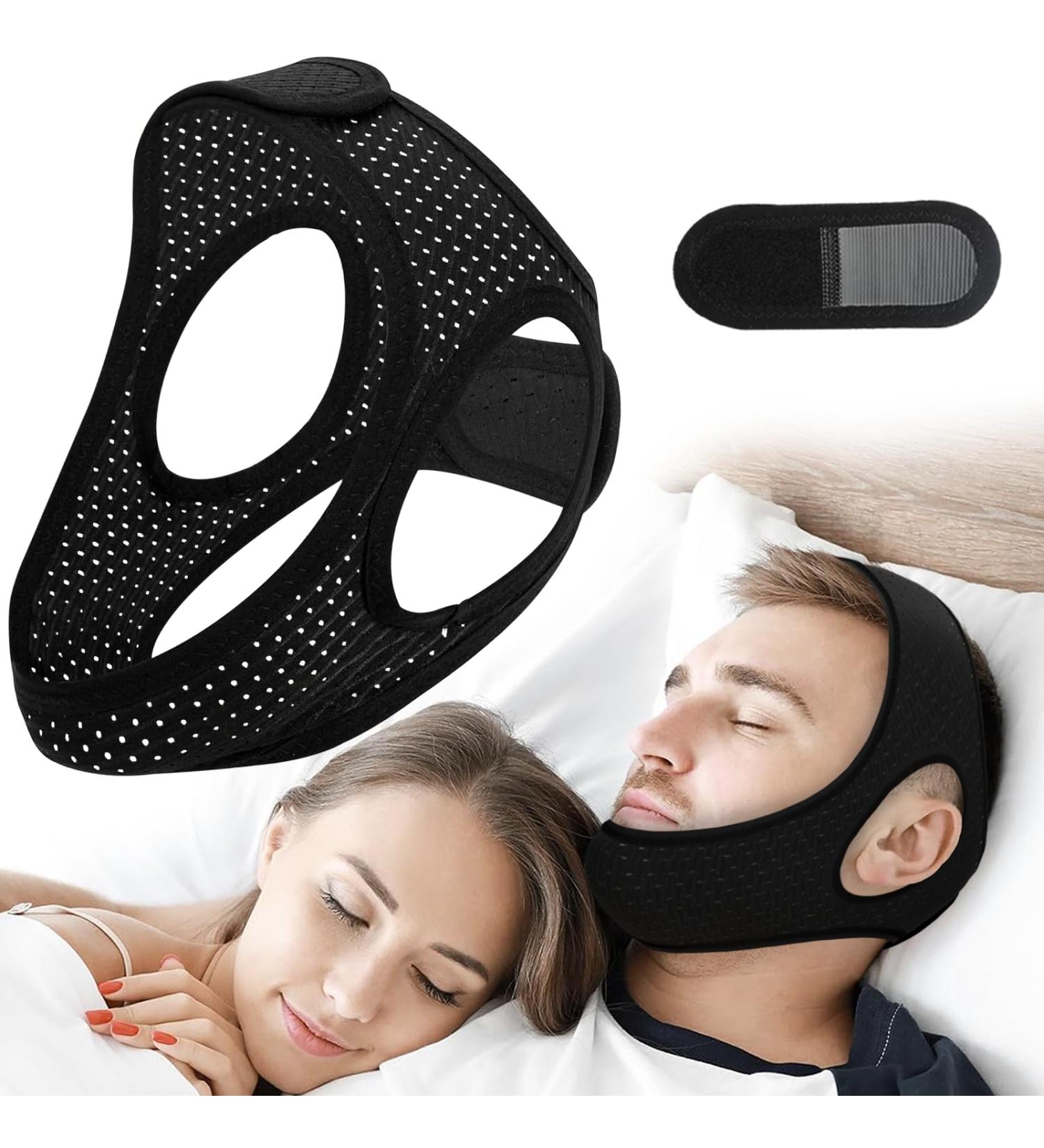 Advanced Anti Snoring Chin Strap - Adjustable Sleep Aid for Men & Women | Stop Snoring & Sleep Apnea Tonight (22 in) Black - Buy Online on GoSupps.com