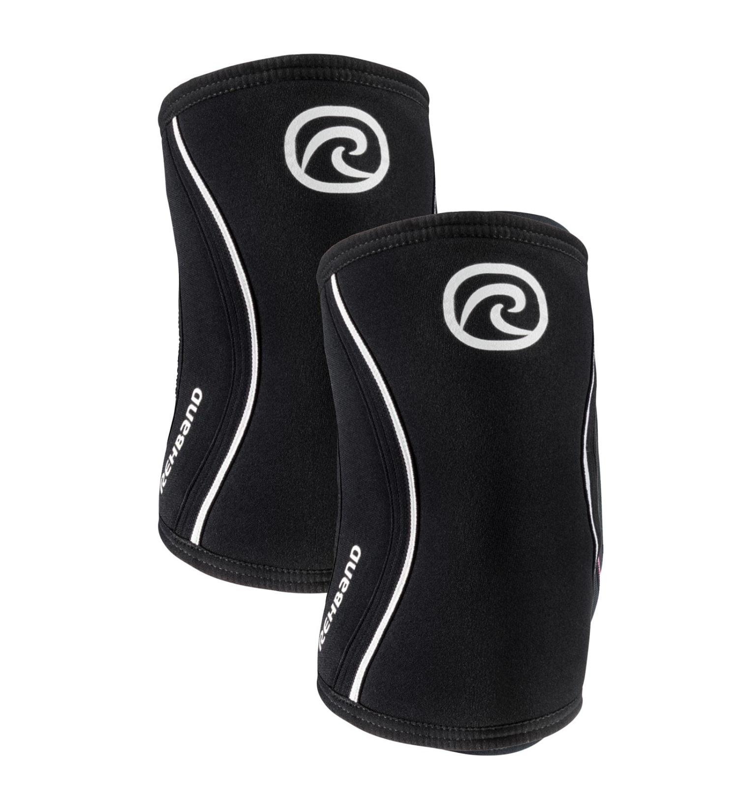 Rehband Elbow Bandage | 5mm SBR/Neoprene Sleeve for Strength Sports | Anatomical Design | Slippery & Tight-Fitting | Unisex XXL Black | 1 Pair - Boost Performance & Support - Buy Online on GoSupps.com