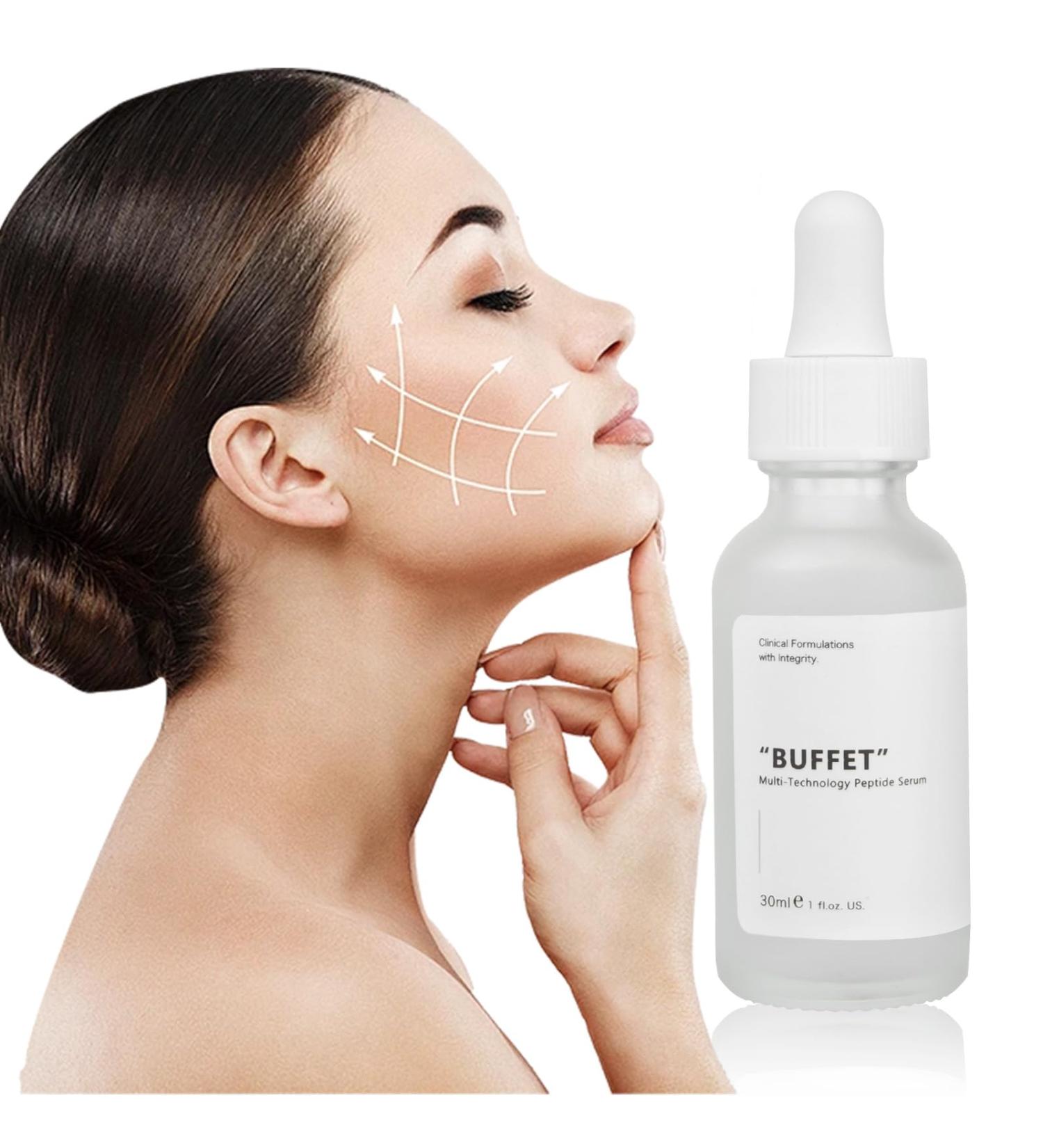 Buffet Peptides Serum for Face - 30ML Anti-Aging Multi Peptide Serum | Moisturizing Solution for Fine Lines & Acne - Shop Now - Buy Online on GoSupps.com