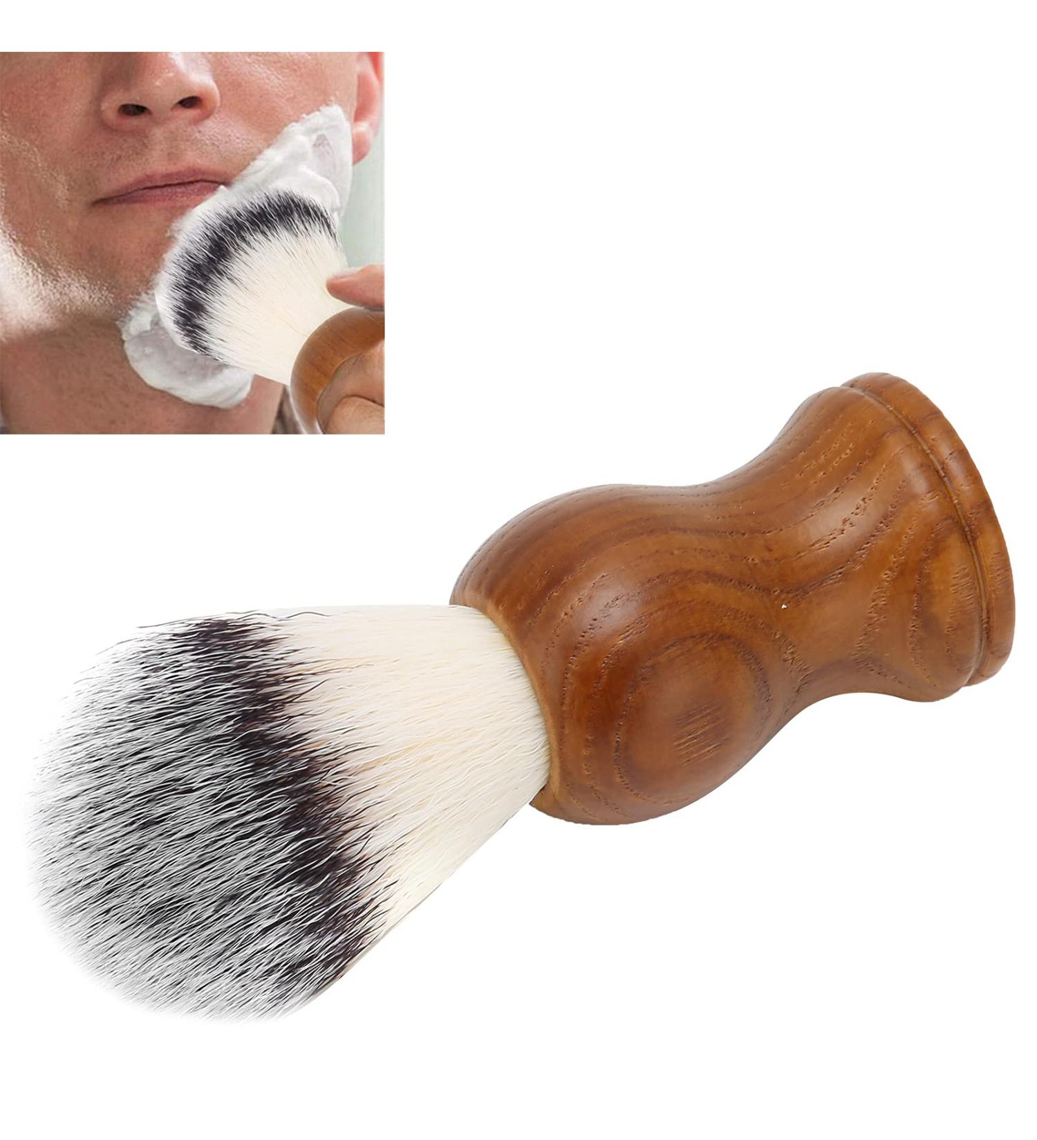 Professional Wooden Handle Barber Brush & Beard Brush for Men - Ideal Shaving Tool for Smooth Grooming - Buy Online on GoSupps.com