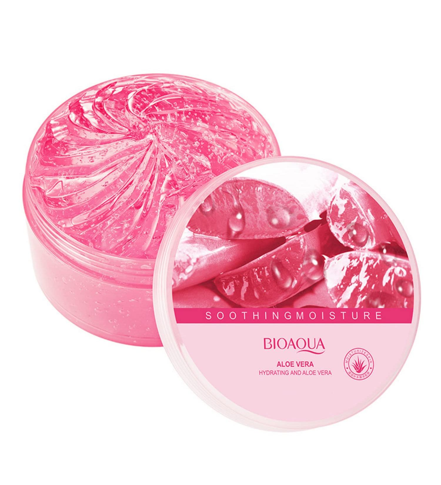 Buy BIOAQUA Aloe Vera Extract Pink Gel - Hydrating & Soothing Skin Care Essence 300g | Best for Moisturizing & Skin Hydration - International Shipping Available - Buy Online on GoSupps.com