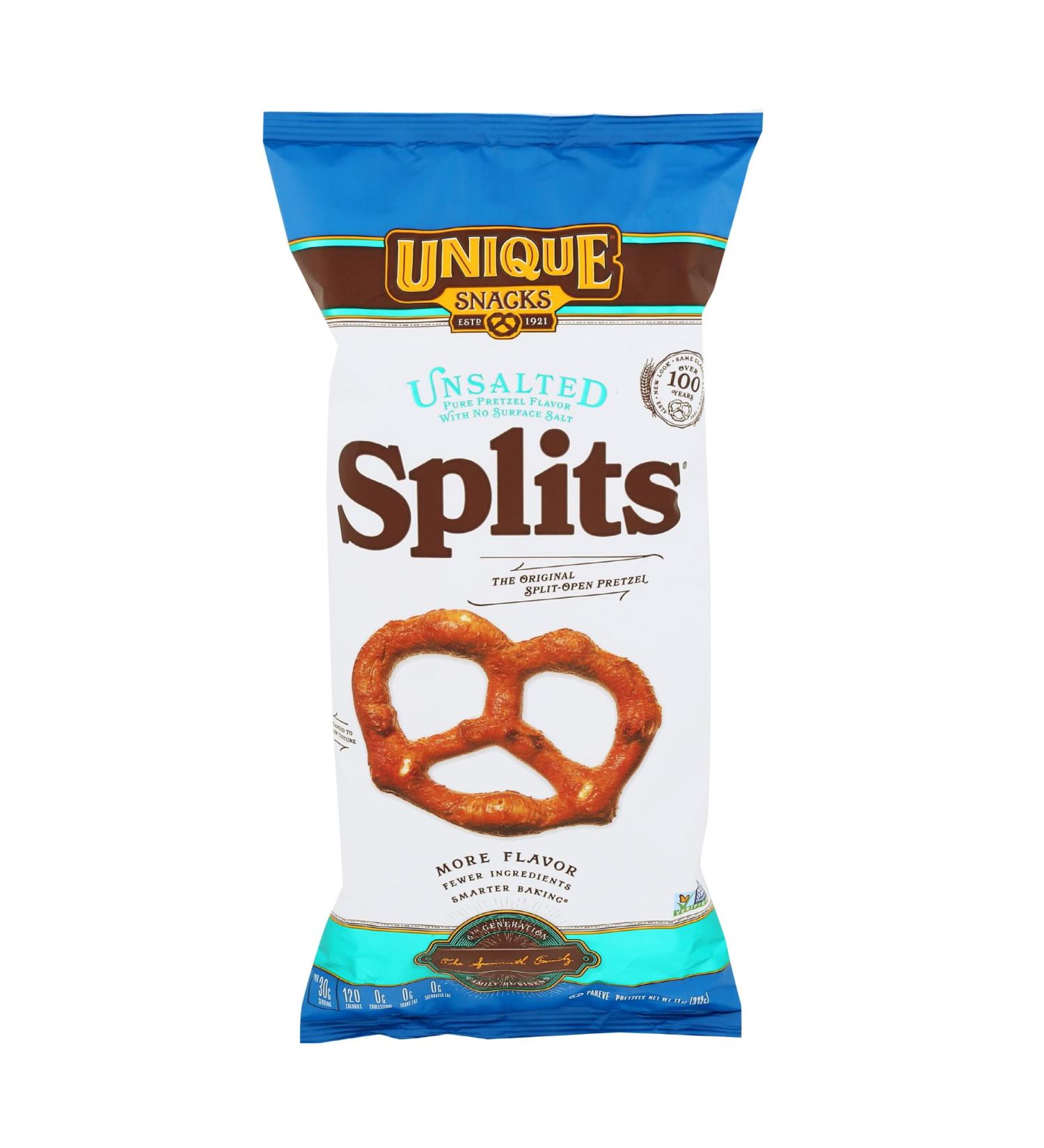 Delicious Vegan Homestyle Baked Unsalted Splits Snacks - 11oz Bag (Pack of 6) | Certified OU Kosher & Non-GMO - Buy Online on GoSupps.com