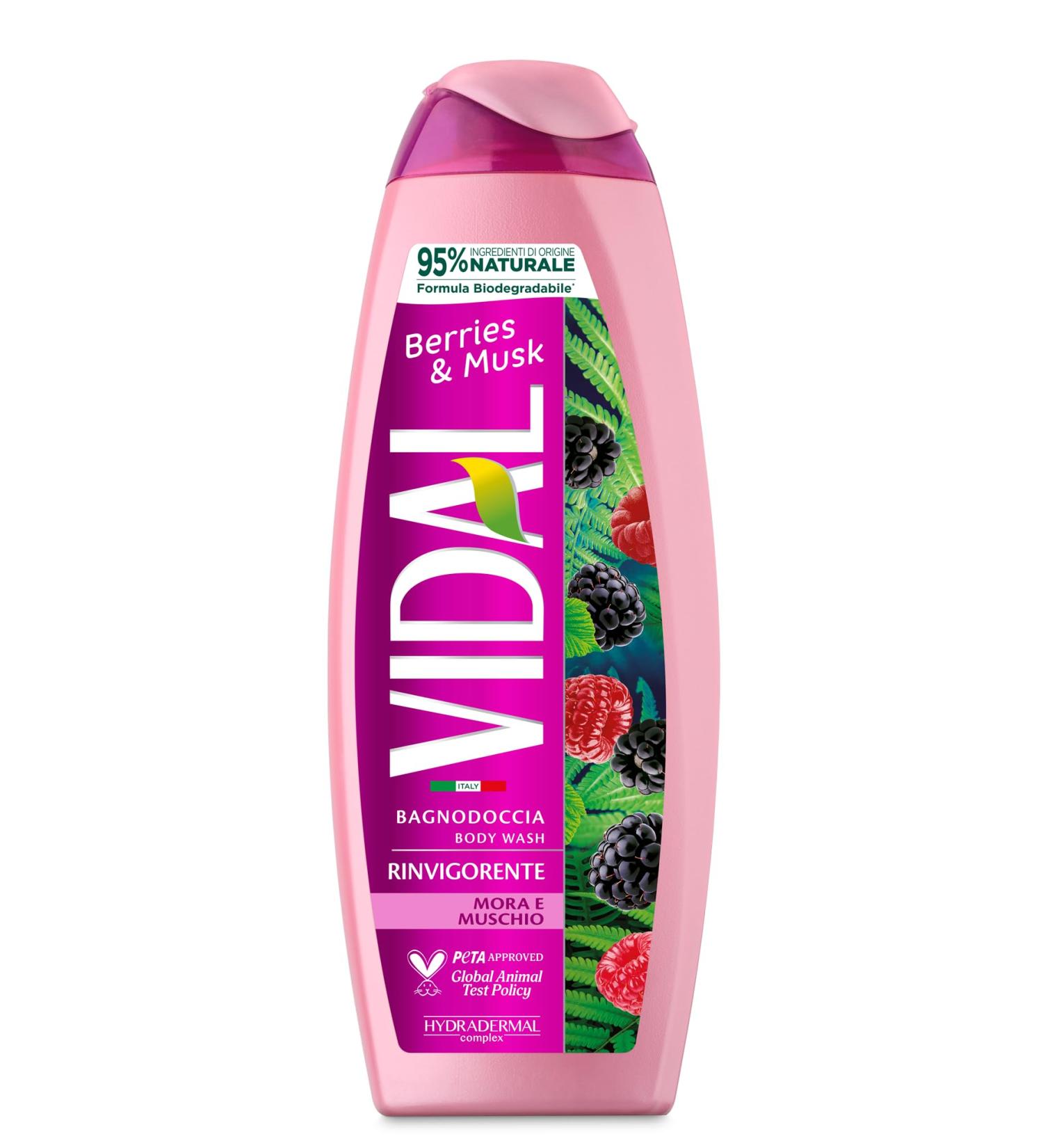 Bath Foam Toning Vidal BlackBerry and Moss 500 Ml - Buy Online on GoSupps.com