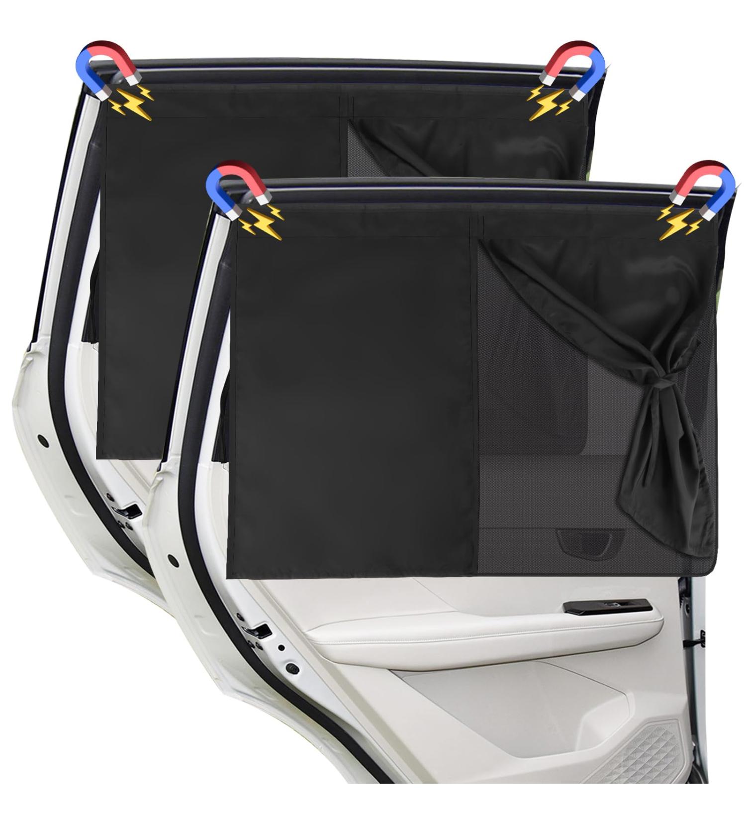 PEMOTech Car Sun Shade for Baby - UV & Heat Protection Magnetic Darkening Window - 2 Pack - Buy Online on GoSupps.com