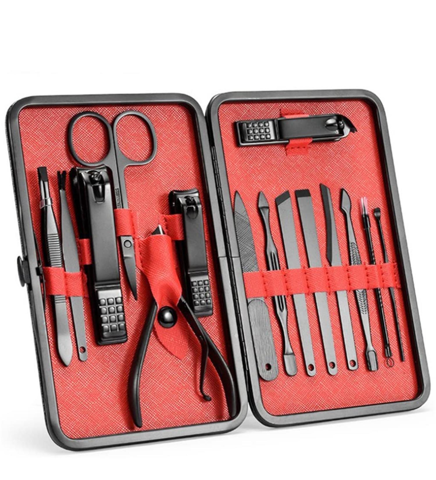 Nail Sets Nail Care Nail Clipper Set Manicure Cutters Nail Clippers Combination of Manicure Tools Accessoires Black Red 1set - Buy Online on GoSupps.com