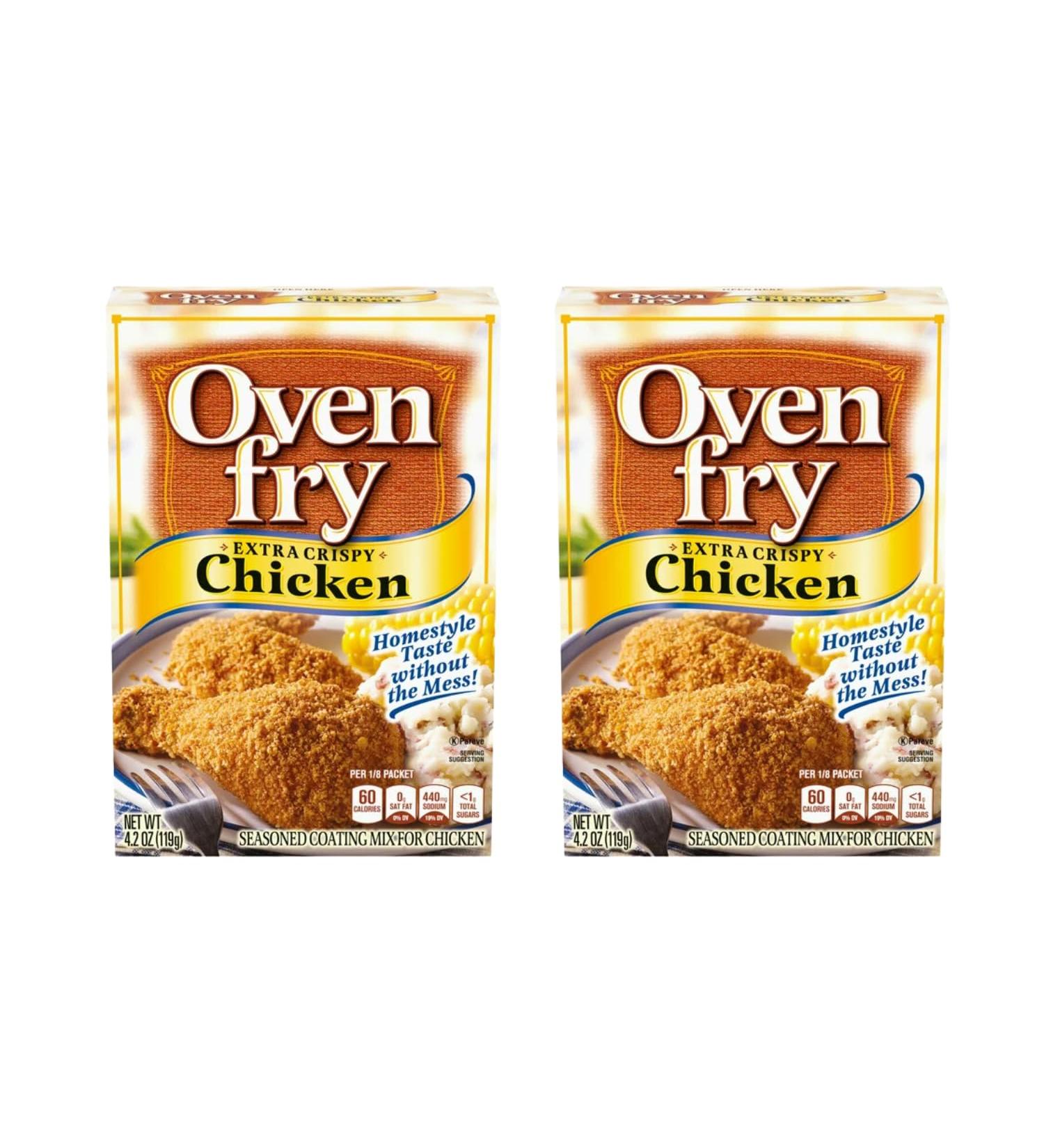 Kraft Oven Fry Extra Crispy Chicken Coating Mix 4.2 oz | Easy Preparation | Adds Extra Crunch to your Chicken | Kosher Certified | 2 Pack - Buy Online on GoSupps.com