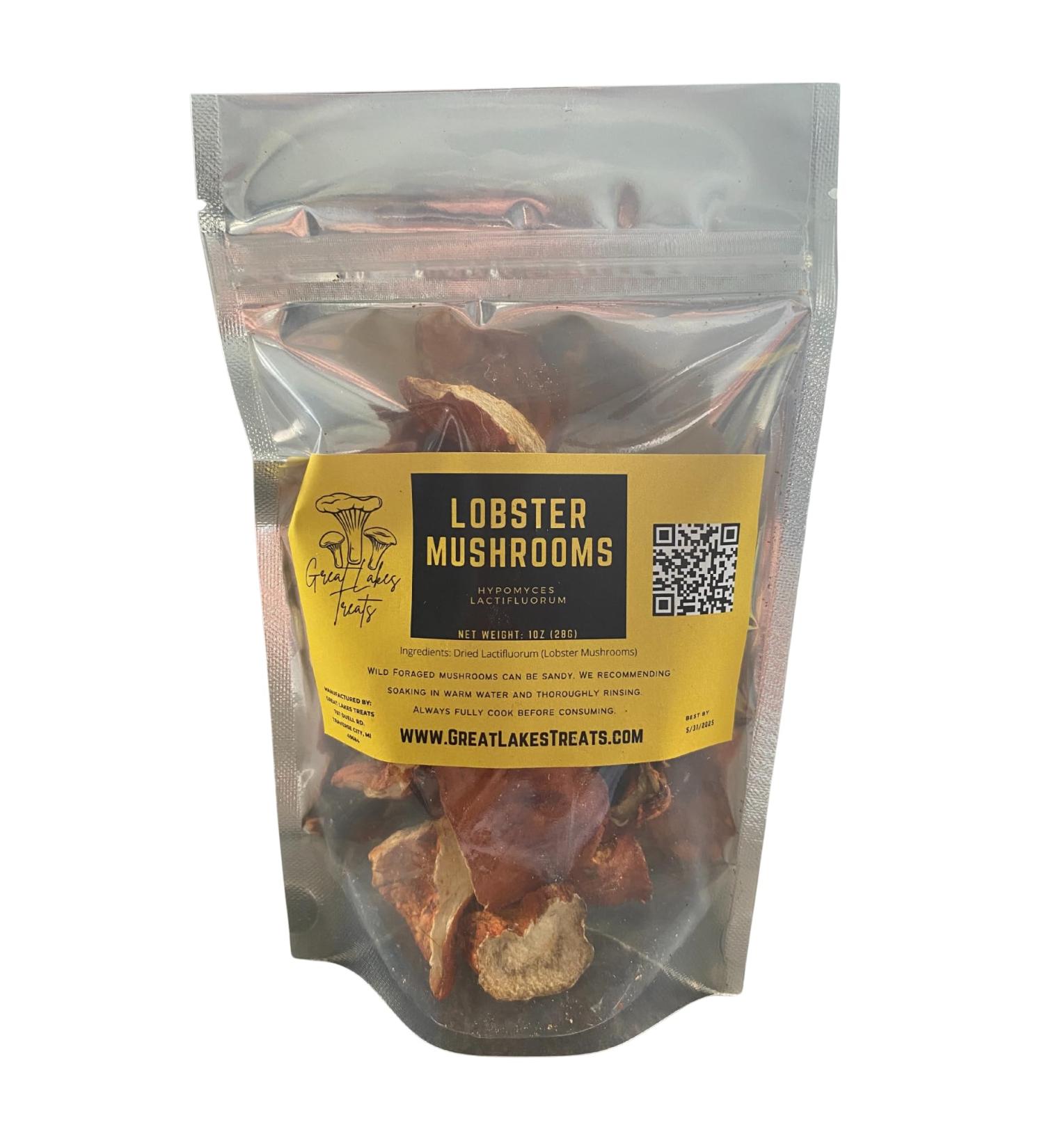 Great Lakes Treats Dried Lobster Mushrooms 1 oz Bag