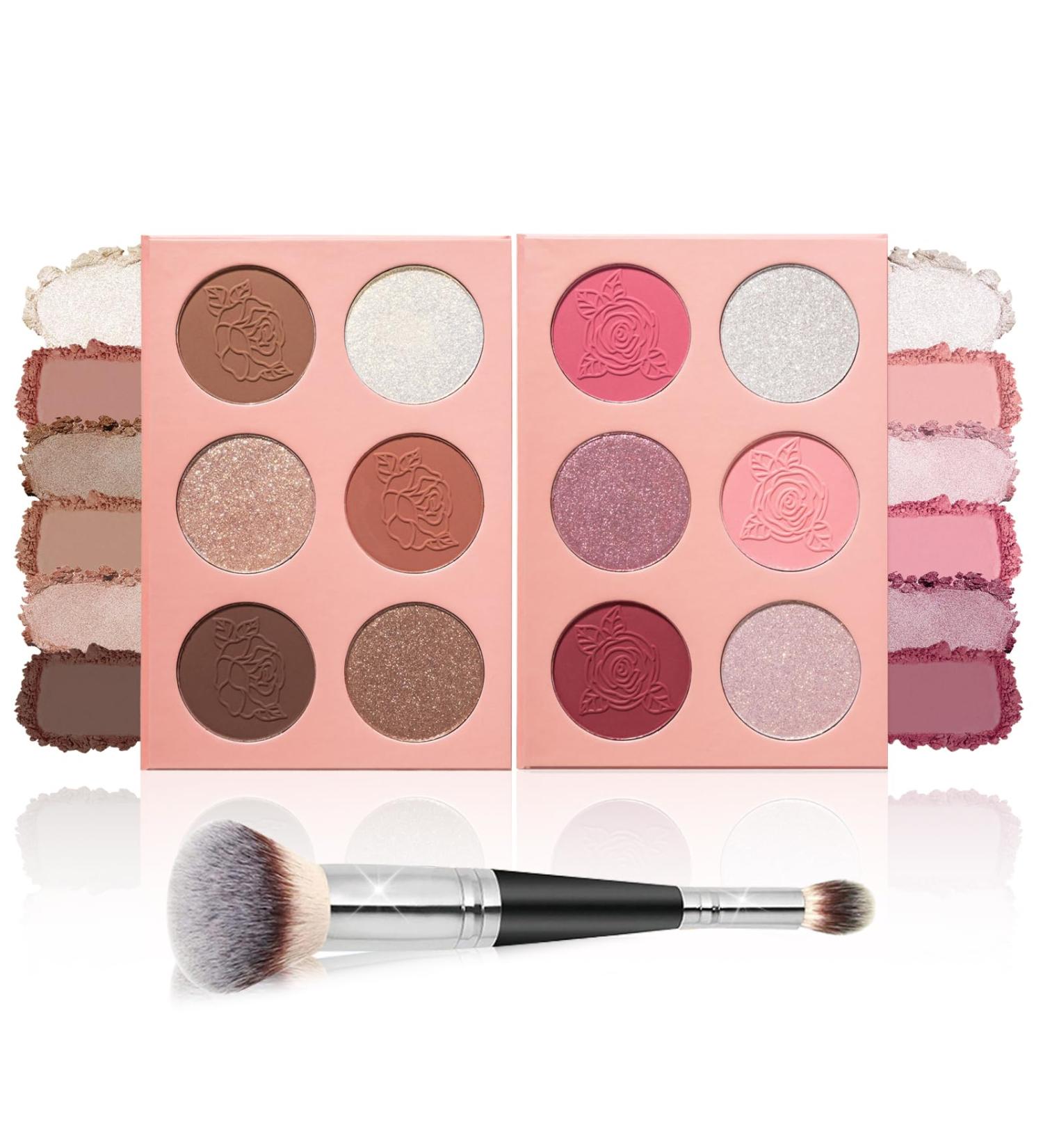 BrilliantDay Rouge palette in 6 colors blush powder blush palette durable smudgeproof not tested on animals contouring palette concealer palette for daily facial cosmetics makeup 1606 colors - Buy Online on GoSupps.com
