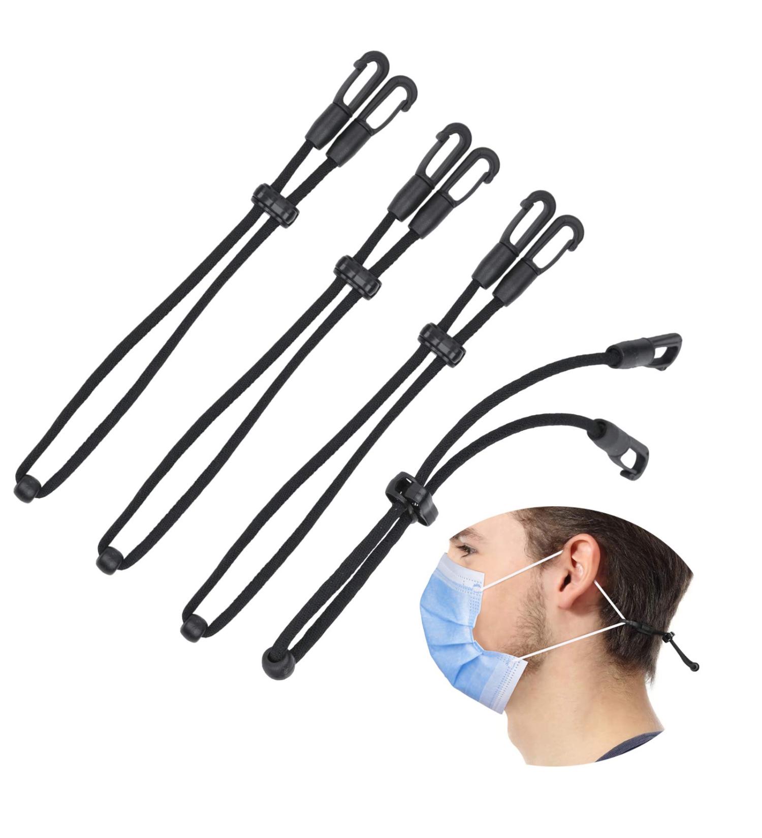 Anti-Slip Mask Lanyard Extender 4Pcs - Adjustable Ear Protector Straps - Buy Online on GoSupps.com
