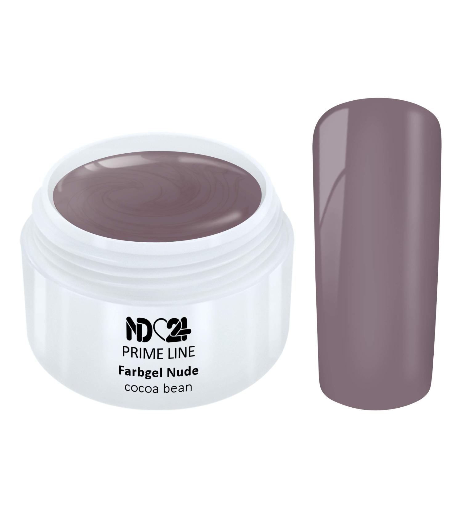 Prime Line - Uv Led Color Gel Nude Cocoa Bean Color Brown - Made in Germany - 5ml