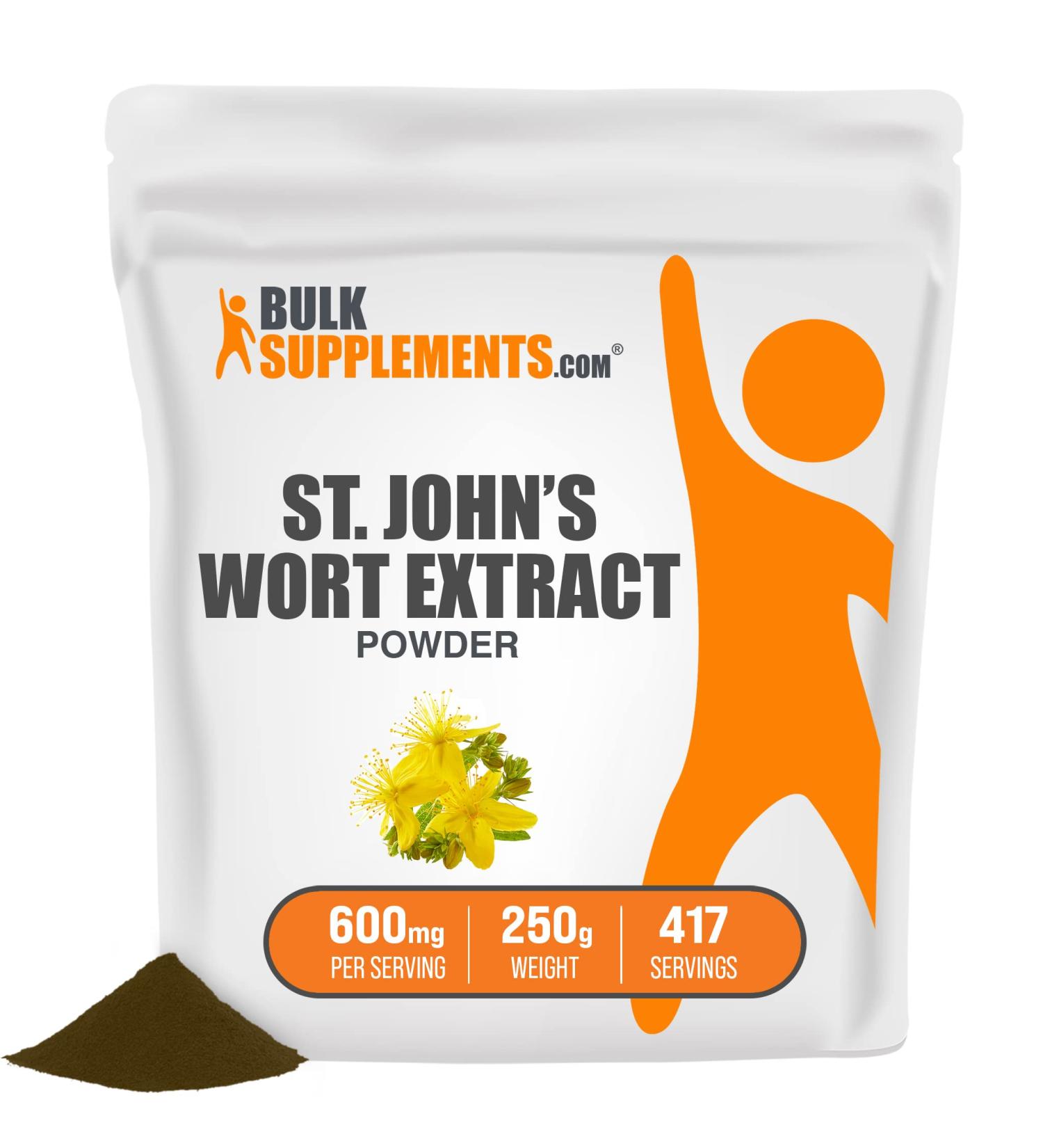 BulkSupplements St. John's Wort Extract 250g - 8.8oz | Natural Mood Support - Buy Online on GoSupps.com