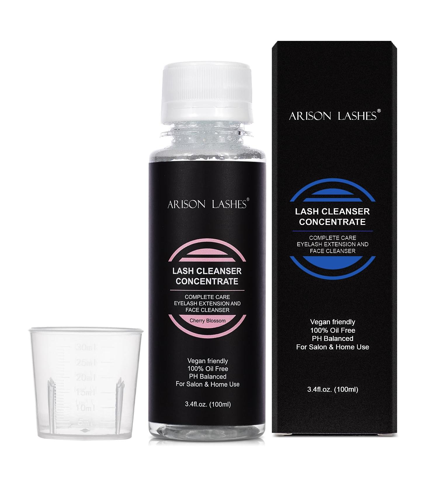 Eyelashes Cleaner Concentrate 100ml | Paraben & Sulfate Free Foam Shampoo for Extensions & Natural Lashes | Cherry Blossom Makeup Remover for Salon & Home Use - Buy Online on GoSupps.com
