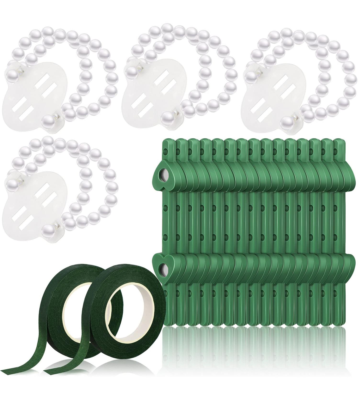 Elastic Pearl Wrist Bands & Floral Boutonniere Magnets Set for Wedding Corsage Accessories - Buy Online on GoSupps.com