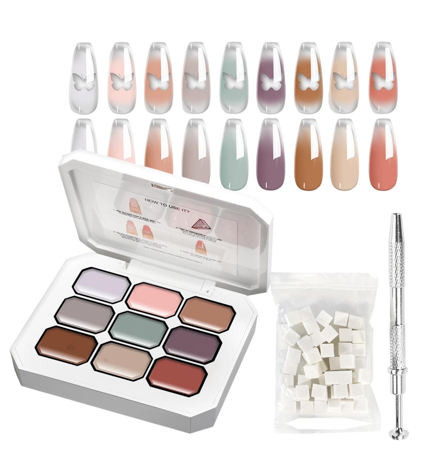 Kit D'ongle En Gel Jeu D'extension Des Ongles Easy - Kit De Poudre Purpurine Pour L' mail | Cadeaux Domicile Pour Les Filles | ponges Et Pincettes M talliques Pour La Manucure Et La P dicure Pour P - Buy Online on GoSupps.com