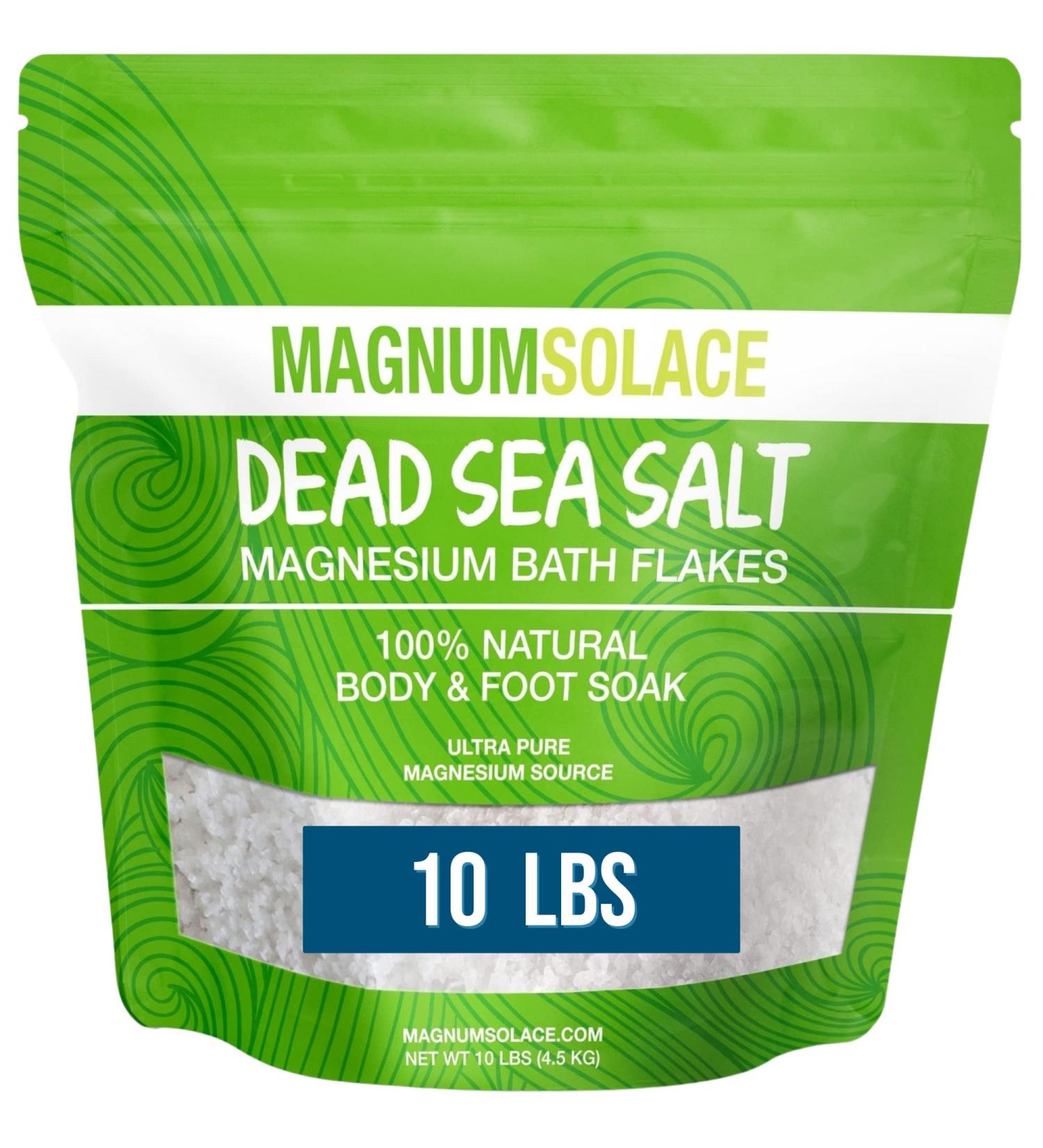 10 lb Dead Sea Salt & Magnesium Flakes Bath Salts for Women | Relaxing Soak | Pack of 1 - Buy Online on GoSupps.com