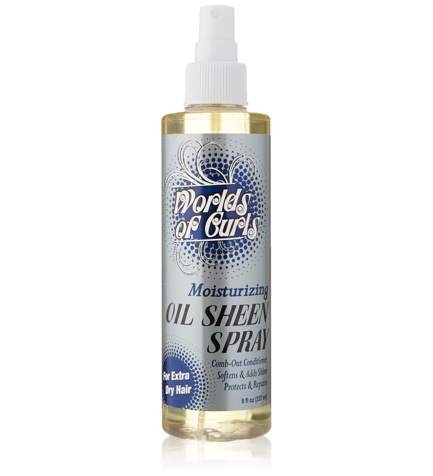 Worlds of Curls Comb Out Conditioner & Oil Sheen Spray | Moisturizer for Extra Dry Hair - 8 Oz - International Shipping Available - Buy Online on GoSupps.com