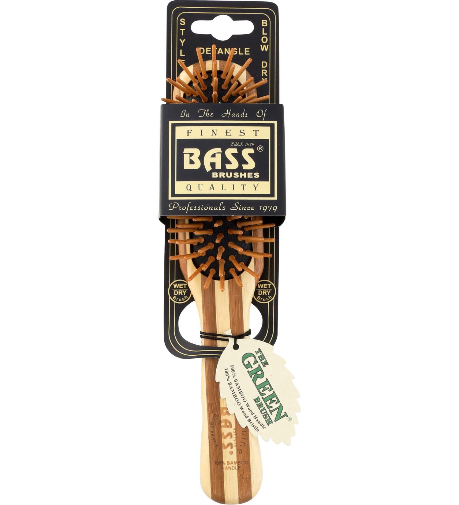 Bamboo Bass Brushes | Eco-Friendly Small Paddle Hair Brush with Bamboo Handle - Buy Online on GoSupps.com