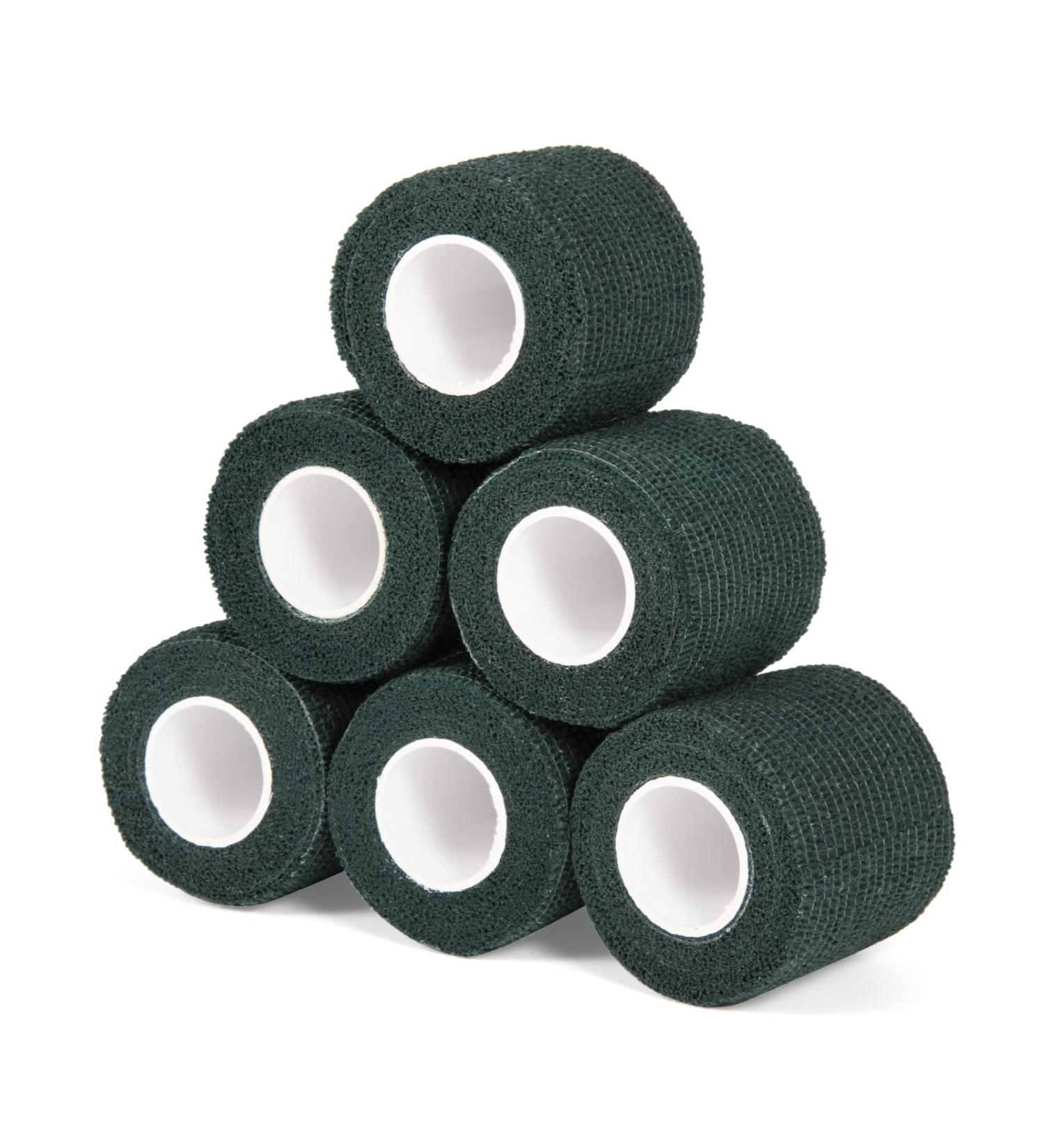 Buy Legal Self-Adhesive Bandage 5cm x 4.5m - 6 Rolls Dark Green | First Aid Dog Wrap Sport Elastic Bandage for Wrist & Feet - Buy Online on GoSupps.com