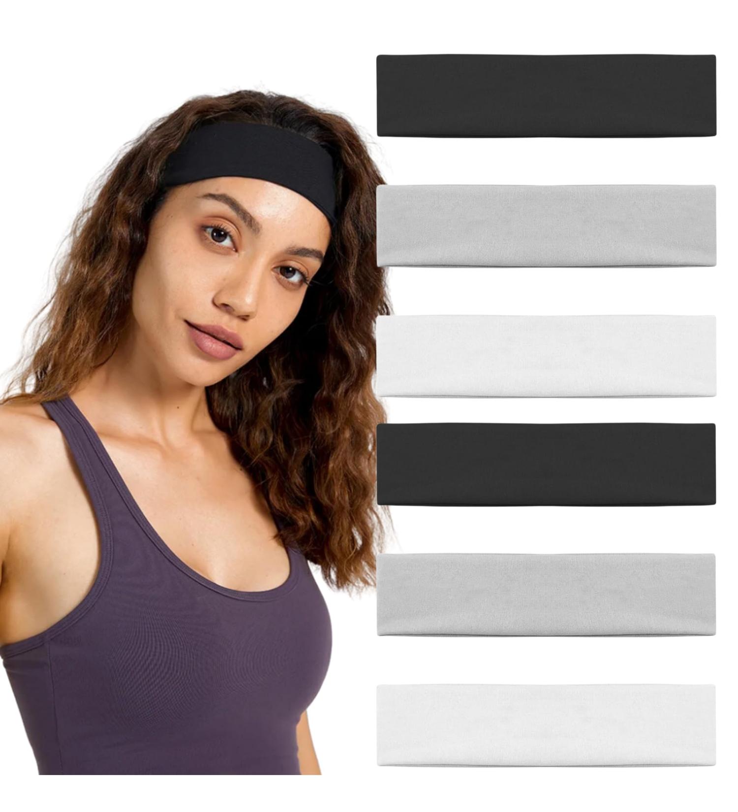 6 Pieces Women's Sport Headbands 7cm Anti Slip Men Elastic Headband Yoga Hair Bands Breathable Hair Band for Doing Workout Makeup Running Headband - Buy Online on GoSupps.com
