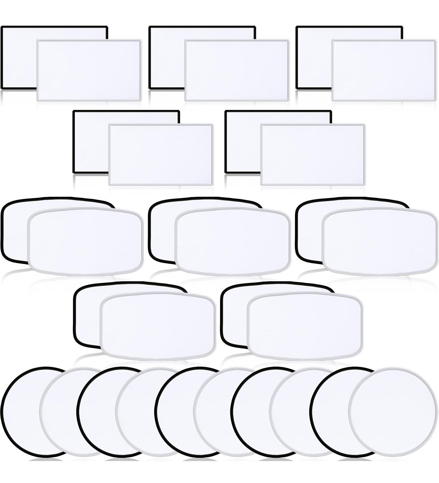 30-Piece Sublimation Iron-On Patches Set - DIY Crafts & Repairs - Black & White - Hats, Clothing, Shoes, Bags - Buy Online on GoSupps.com