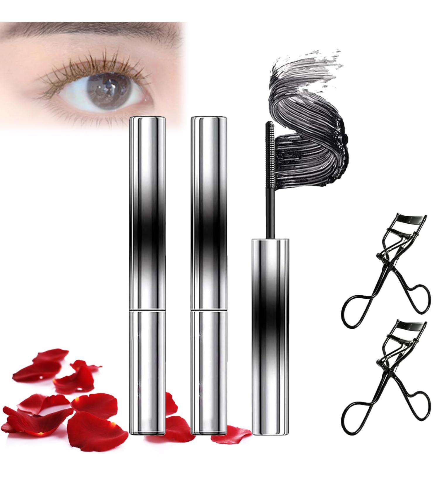 Vivavogue Lash Kapeine Iron Wand Mascara Vervaci Iron Rod Mascara Waterproof Vervaci Mascara 3d Curling Eyelash Iron Mascara with Eyelash Curler Long-Lasting and Smudge (2*Black) - Buy Online on GoSupps.com